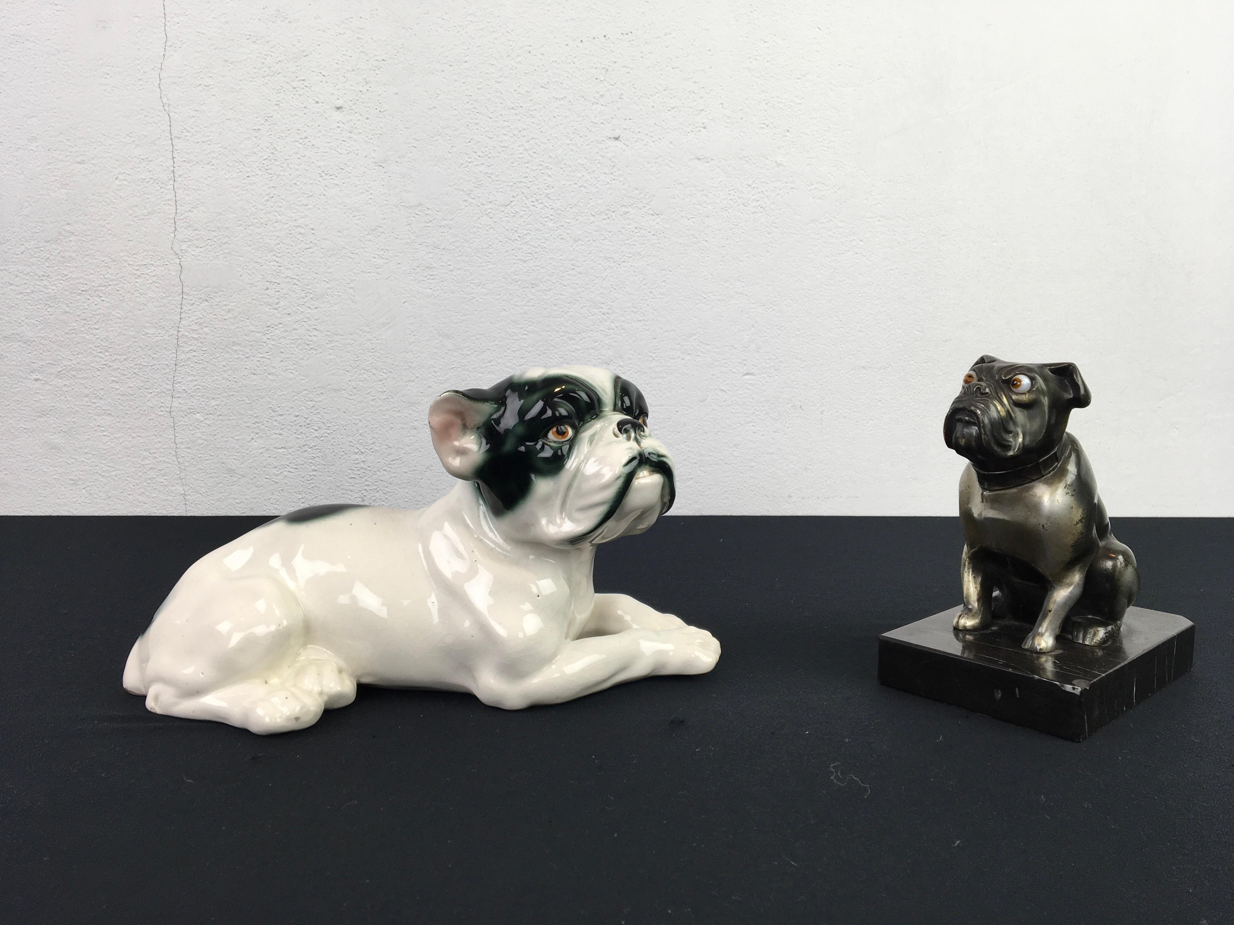 Art Deco Porcelain French Bulldog, Germany, 1930s 16