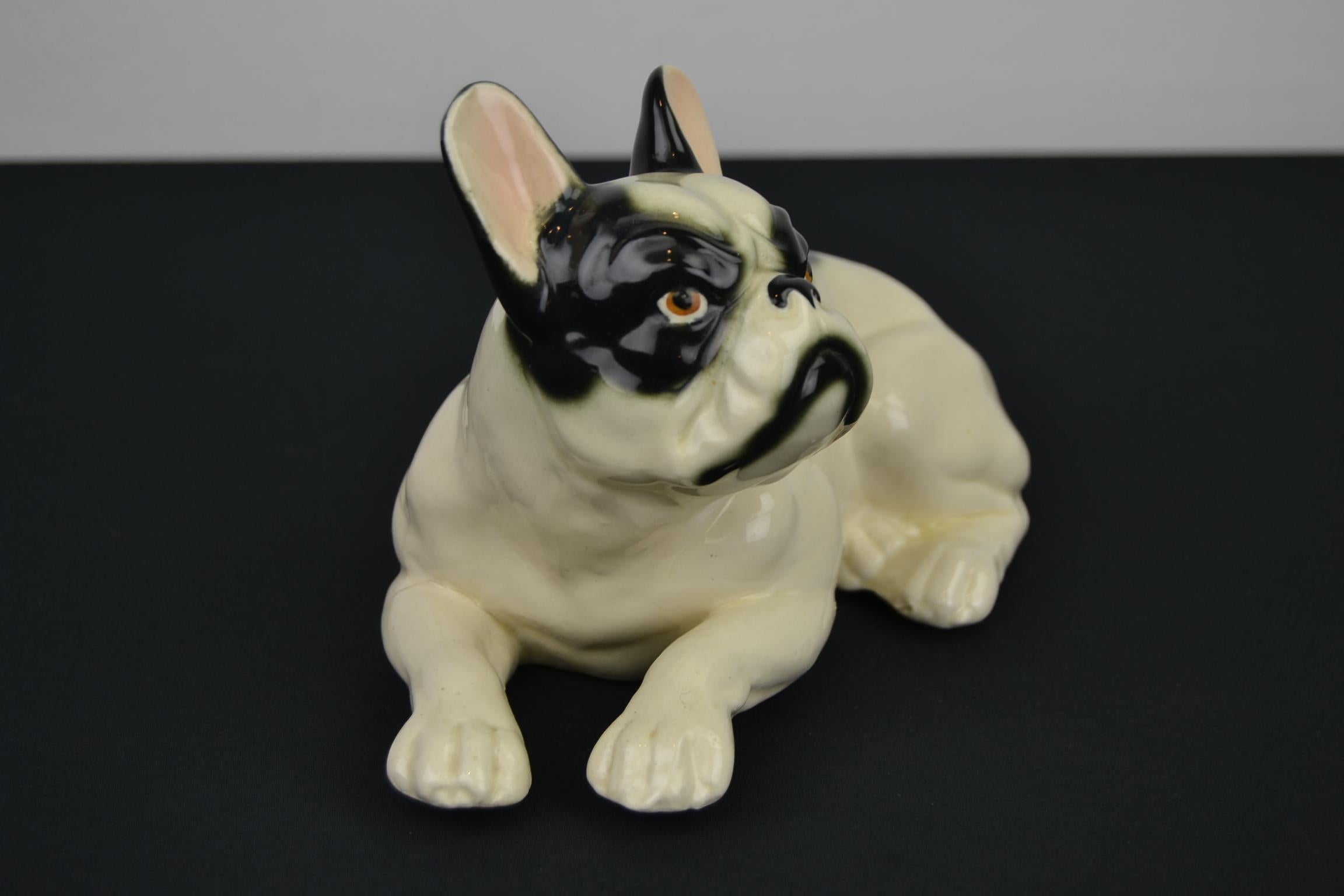 Art Deco Porcelain French Bulldog, Germany, 1930s 2