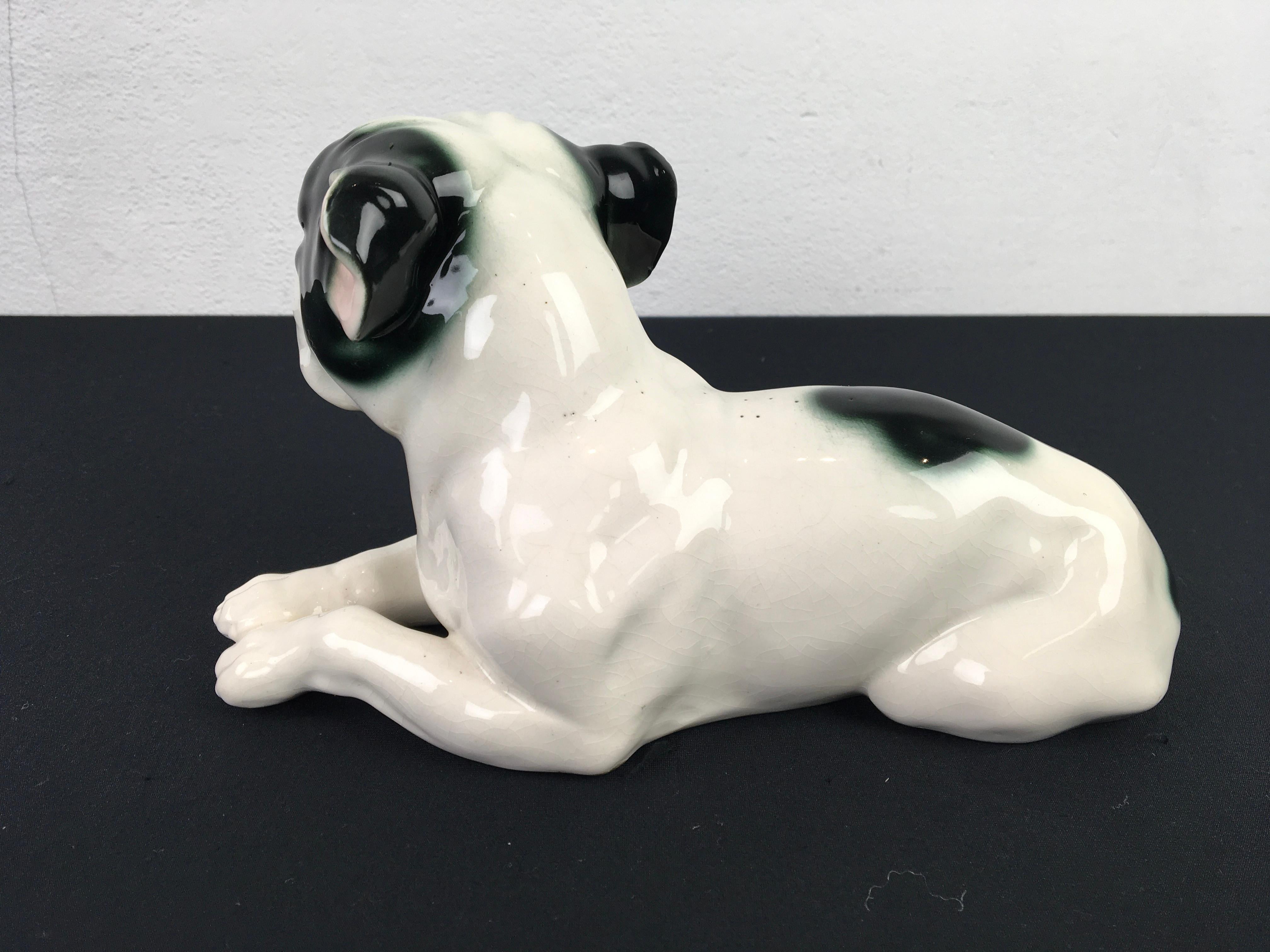 Art Deco Porcelain French Bulldog, Germany, 1930s 5