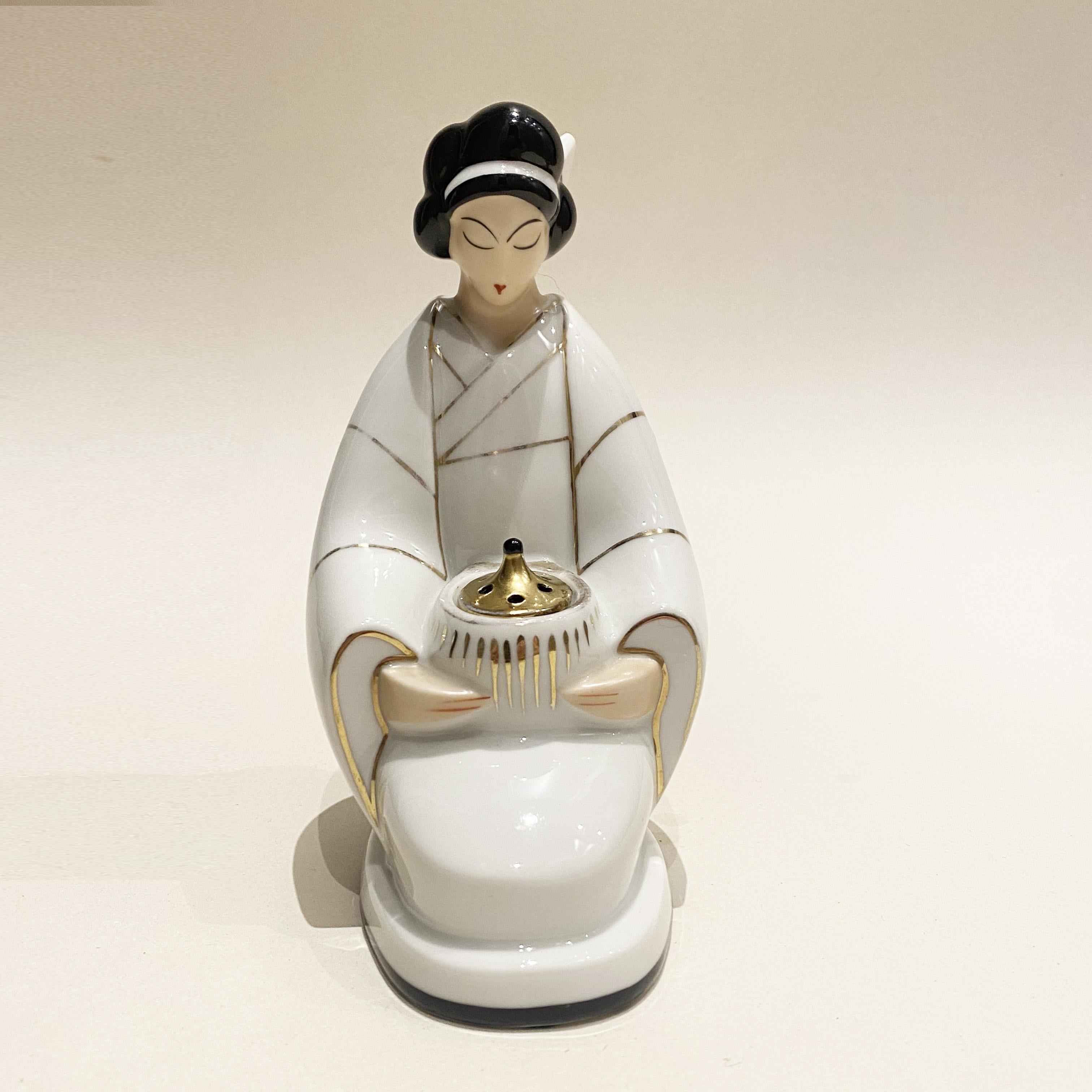 Art Deco Porcelain Geisha 