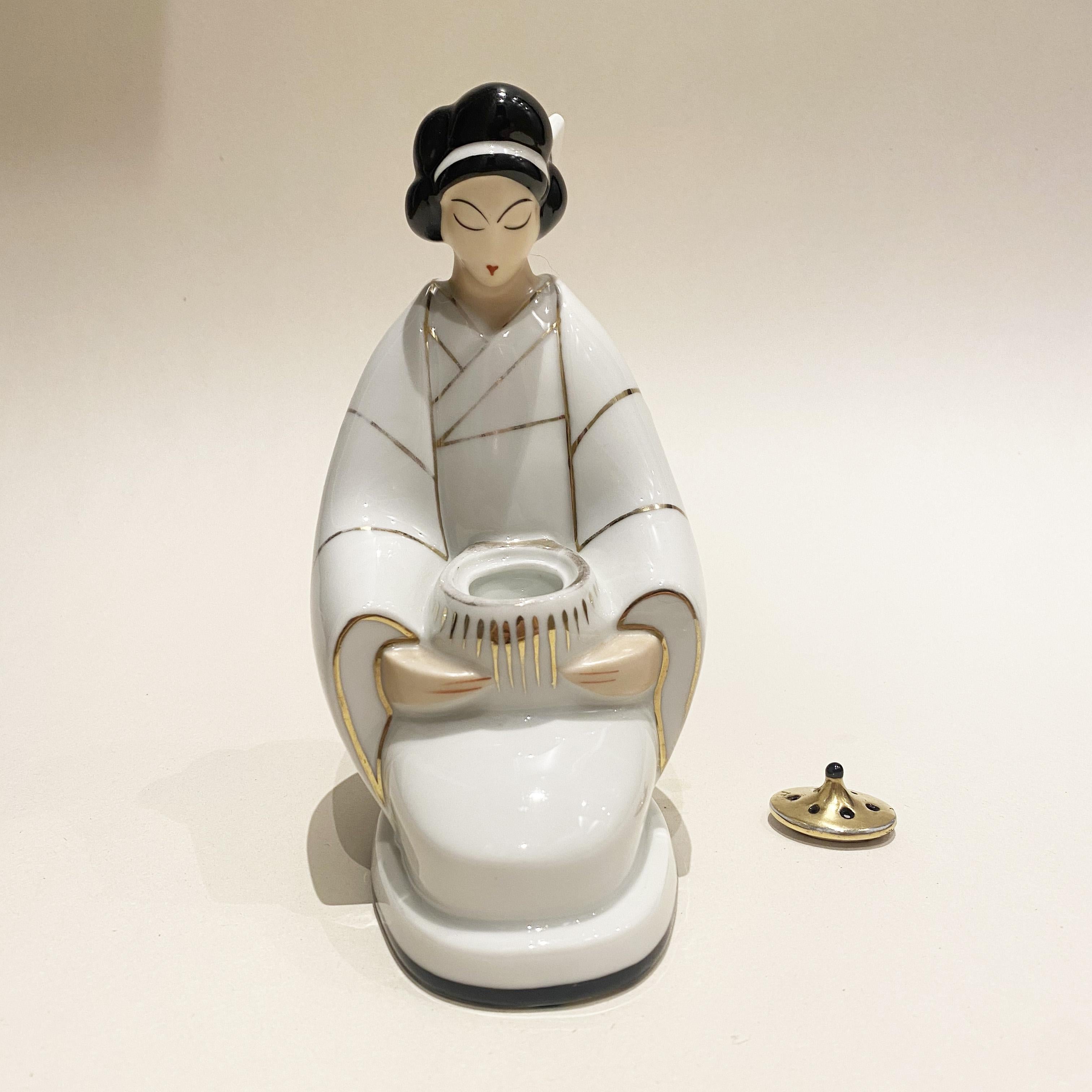 Art Deco Porcelain Geisha 