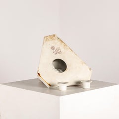 Calamaio in porcellana Art déco di A. Godard per Etling Paris, 1930 ca.