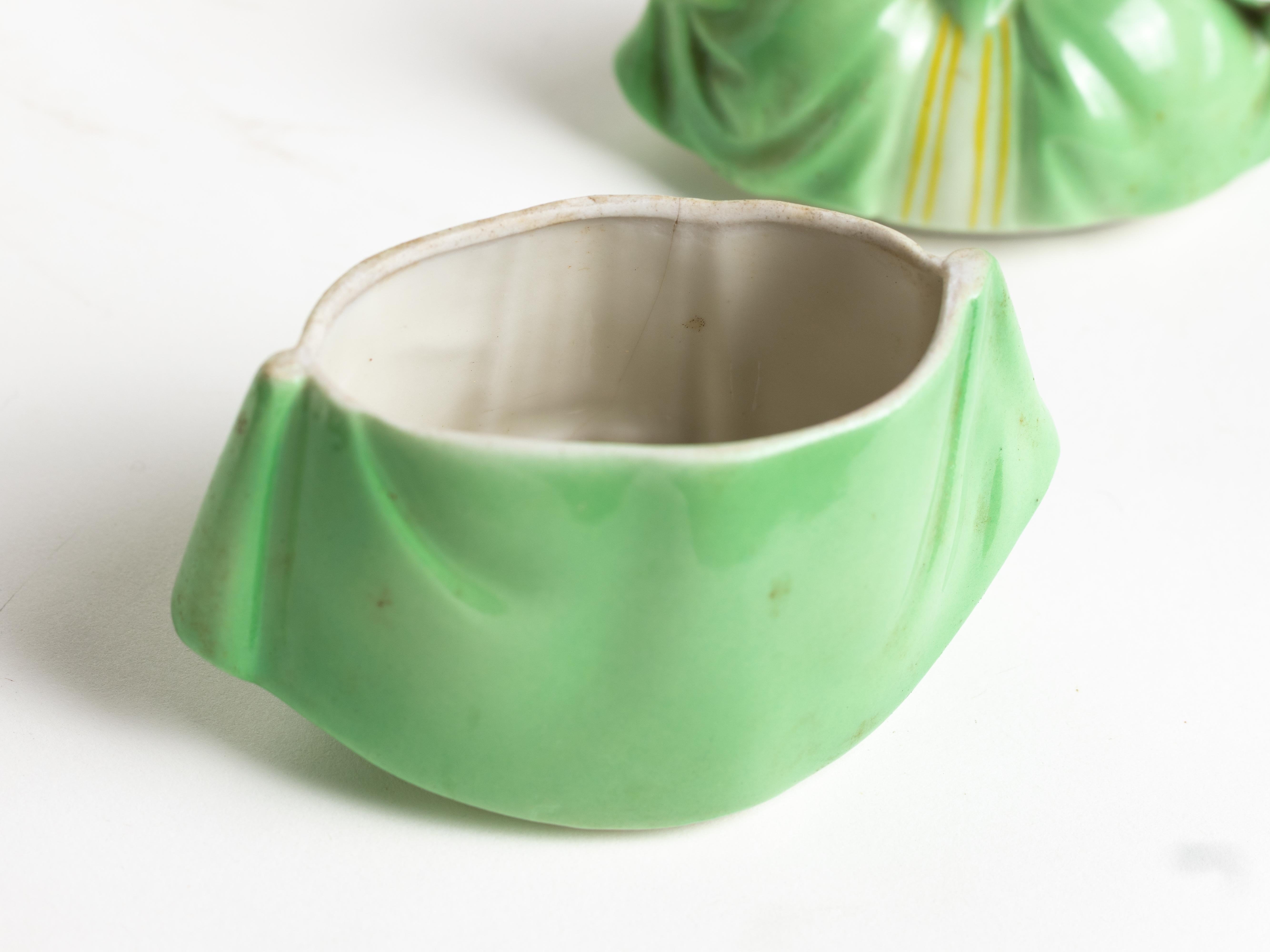 Art Deco Porcelain Jewelry Box Madame Pompadour, 1920s For Sale 5