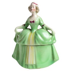 Joyero de porcelana Art Déco Madame Pompadour, años 20
