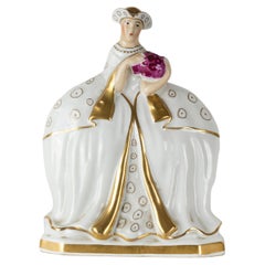 Art Deco Porcelain Lamp w/ Lady by Robj 1920s