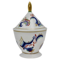 Art Deco Porcelain Lid Box Pagoda Form Rosenthal Selb Bavaria Schwalb Germany