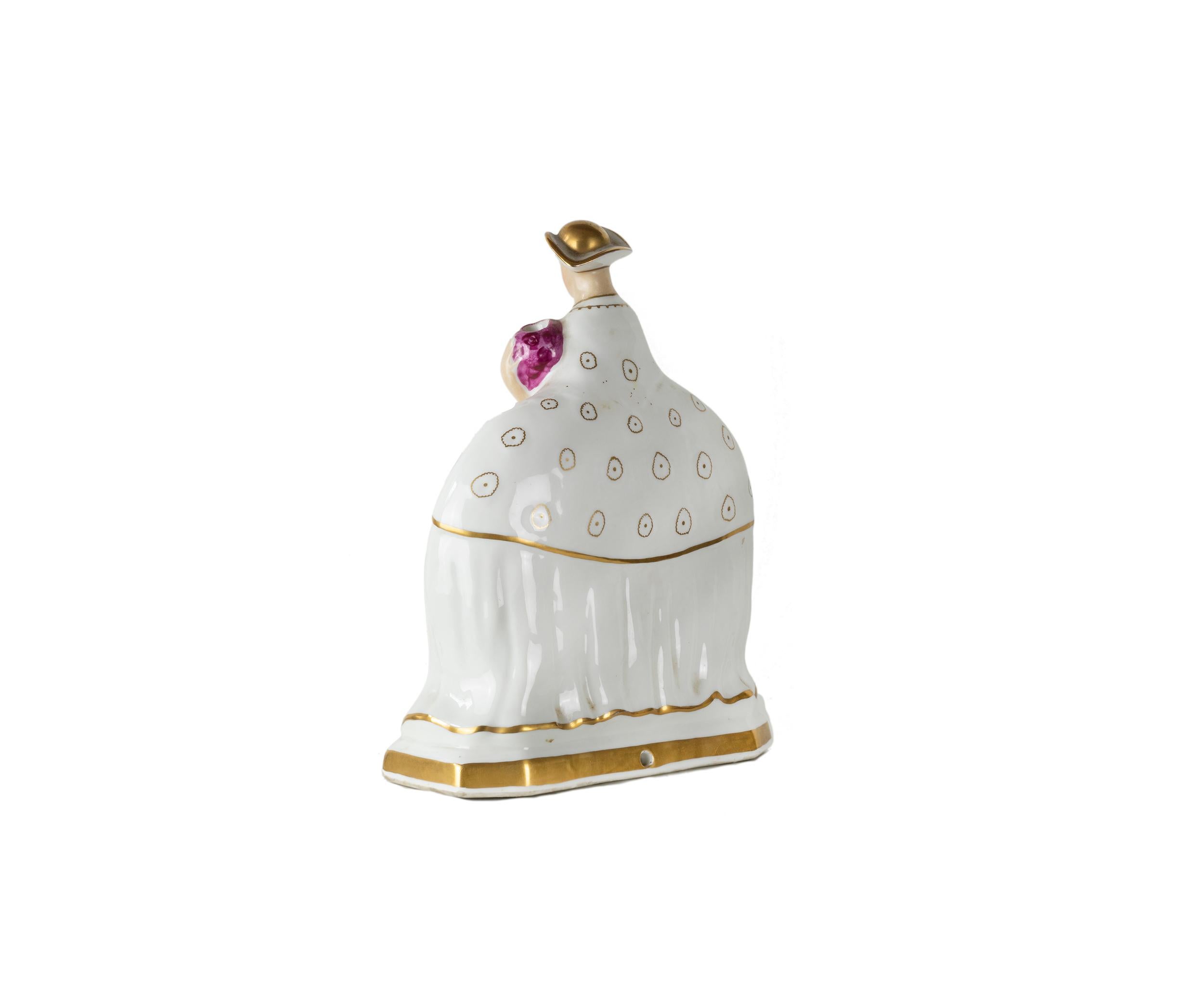French Art Deco Porcelain Perfume Lamp by Robj, Espagnole Model, 1920s For Sale