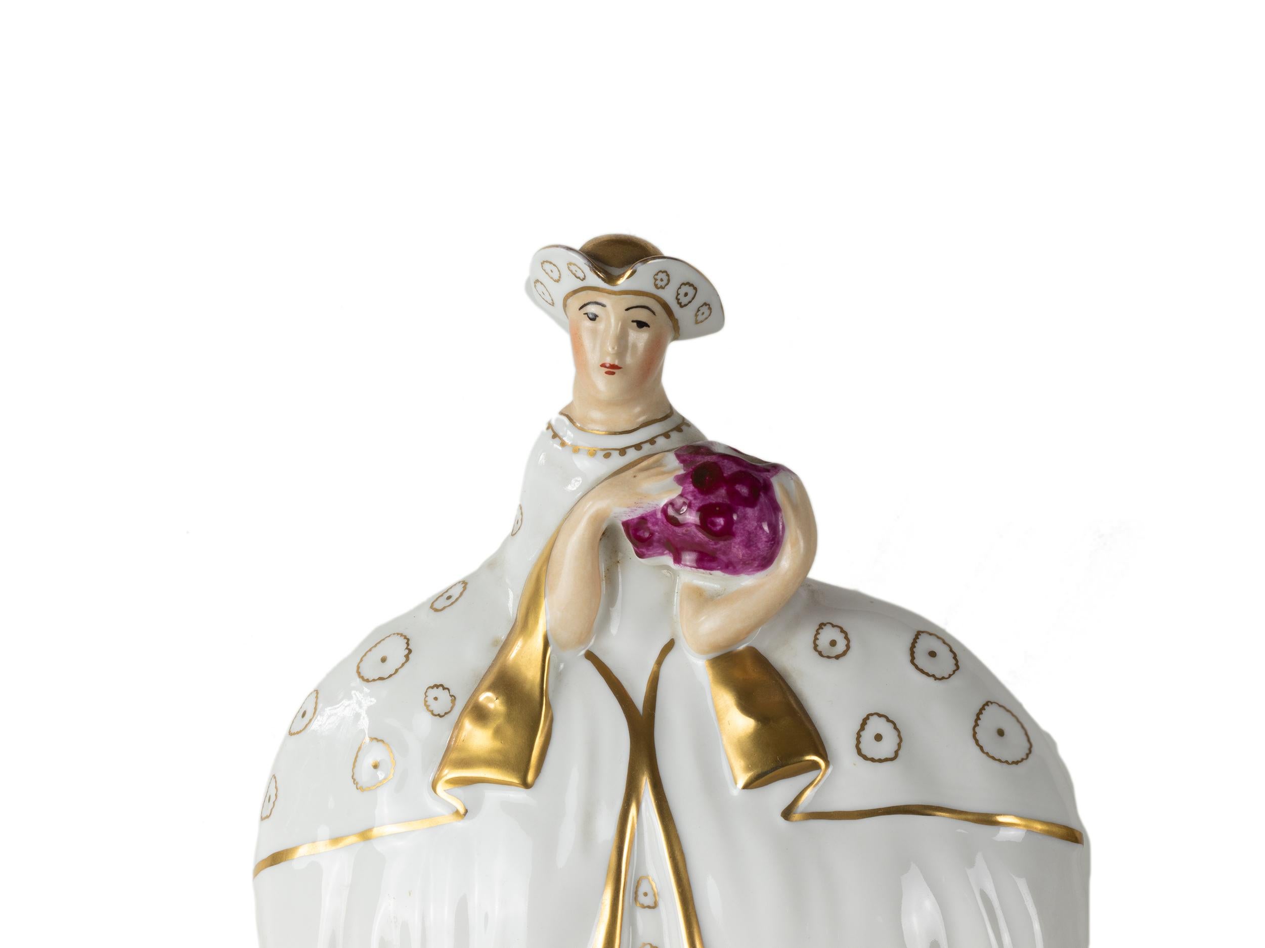 Glazed Art Deco Porcelain Perfume Lamp by Robj, Espagnole Model, 1920s For Sale