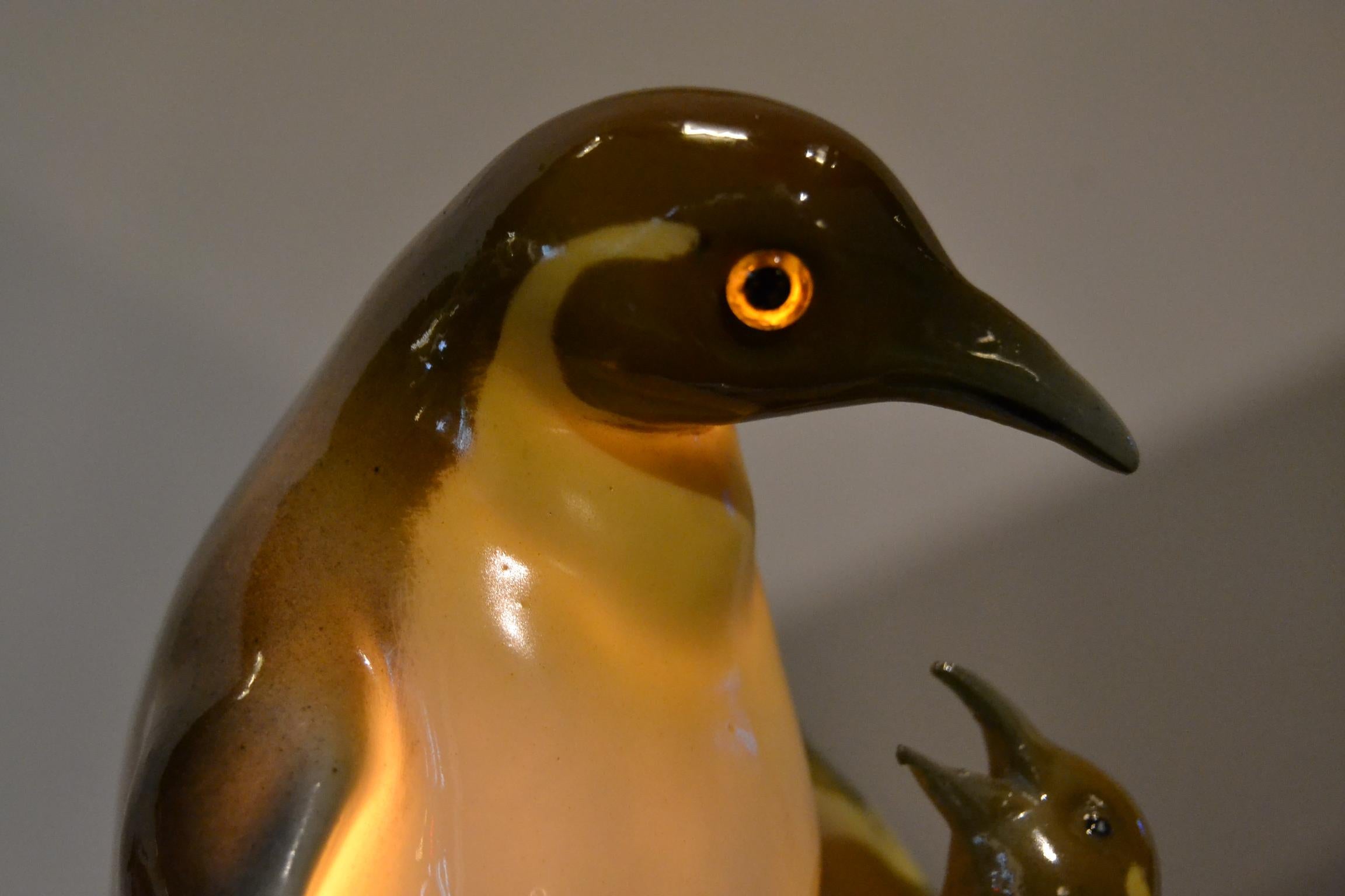 Art Deco Penguin Porcelain Perfume Lamp by Ridem Germany, 1930s 10