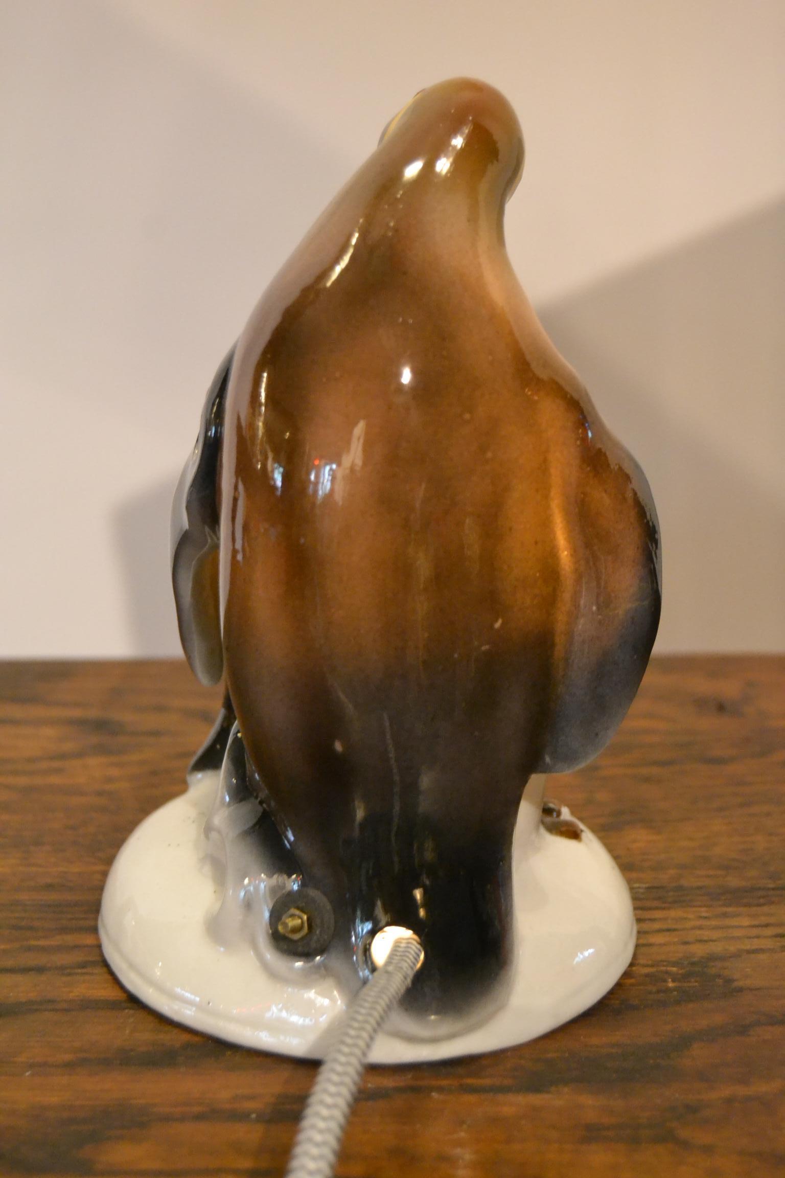 Art Deco Penguin Porcelain Perfume Lamp by Ridem Germany, 1930s 11