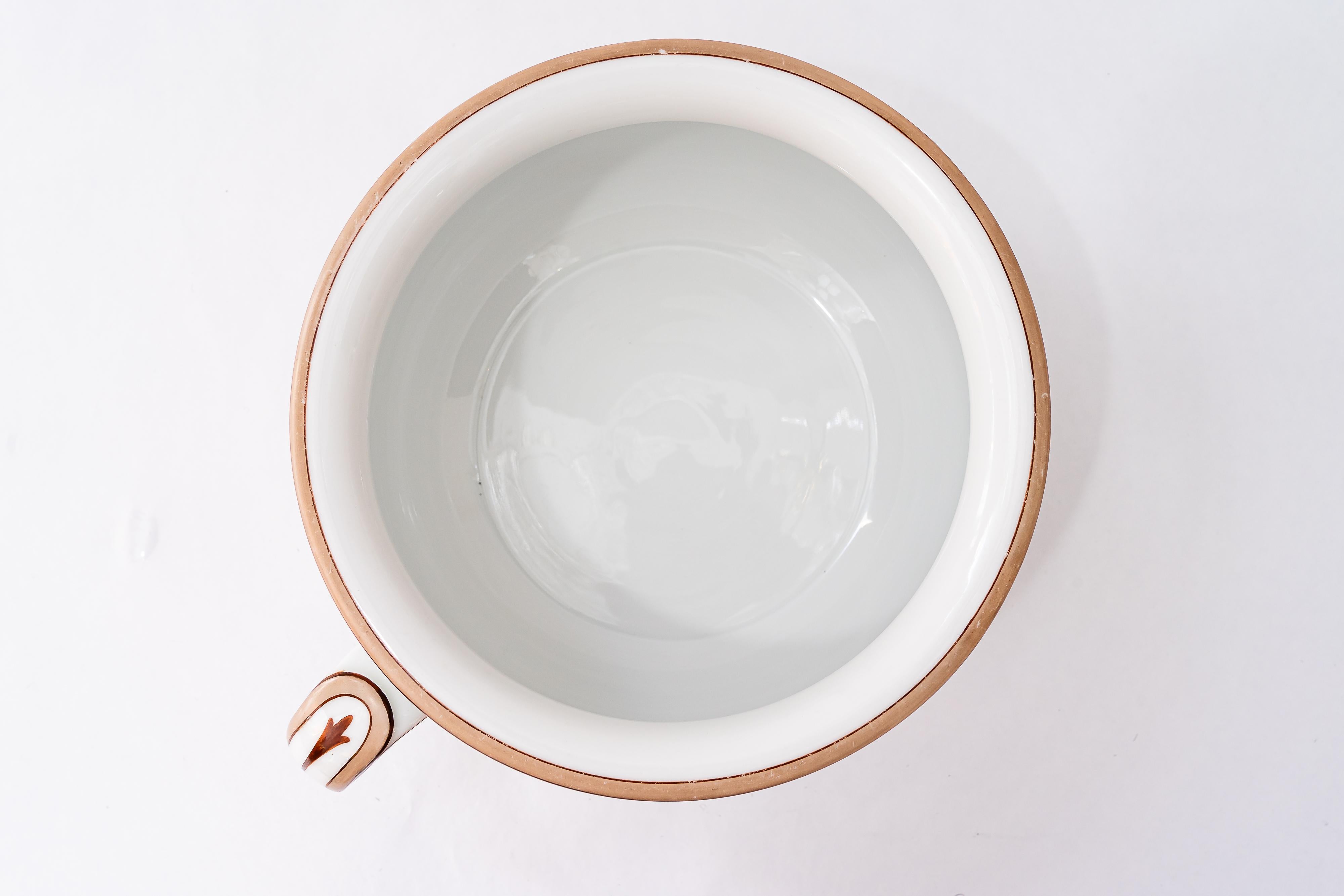 Dipinto a mano Vaso in porcellana Art déco dipinto a mano Germania anni '30 circa in vendita