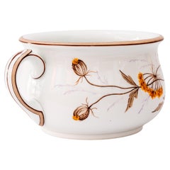 Maceta de porcelana art decó pintada a mano alemania hacia 1930