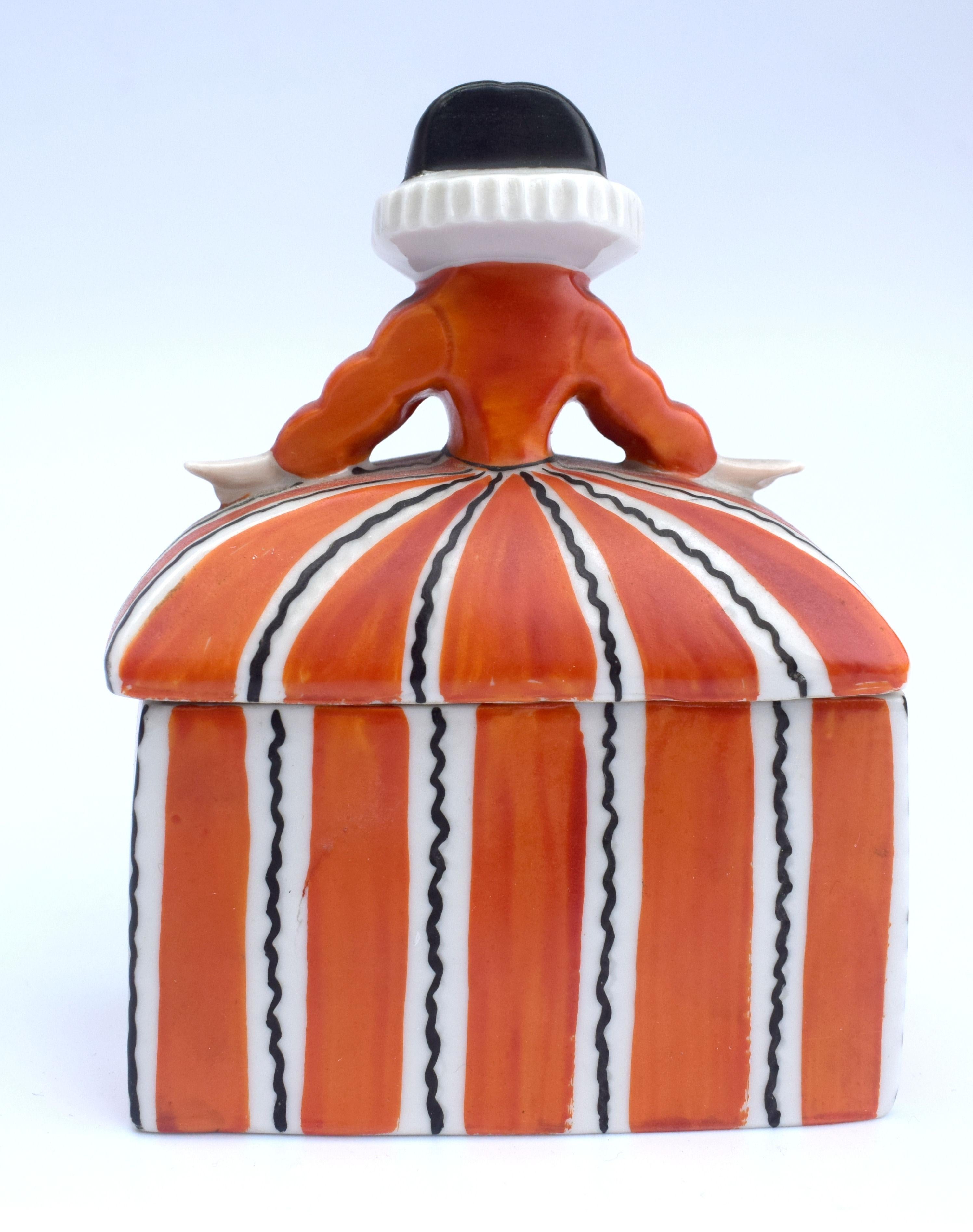 Art Deco Porcelain Powder Box, German, circa 1930 4