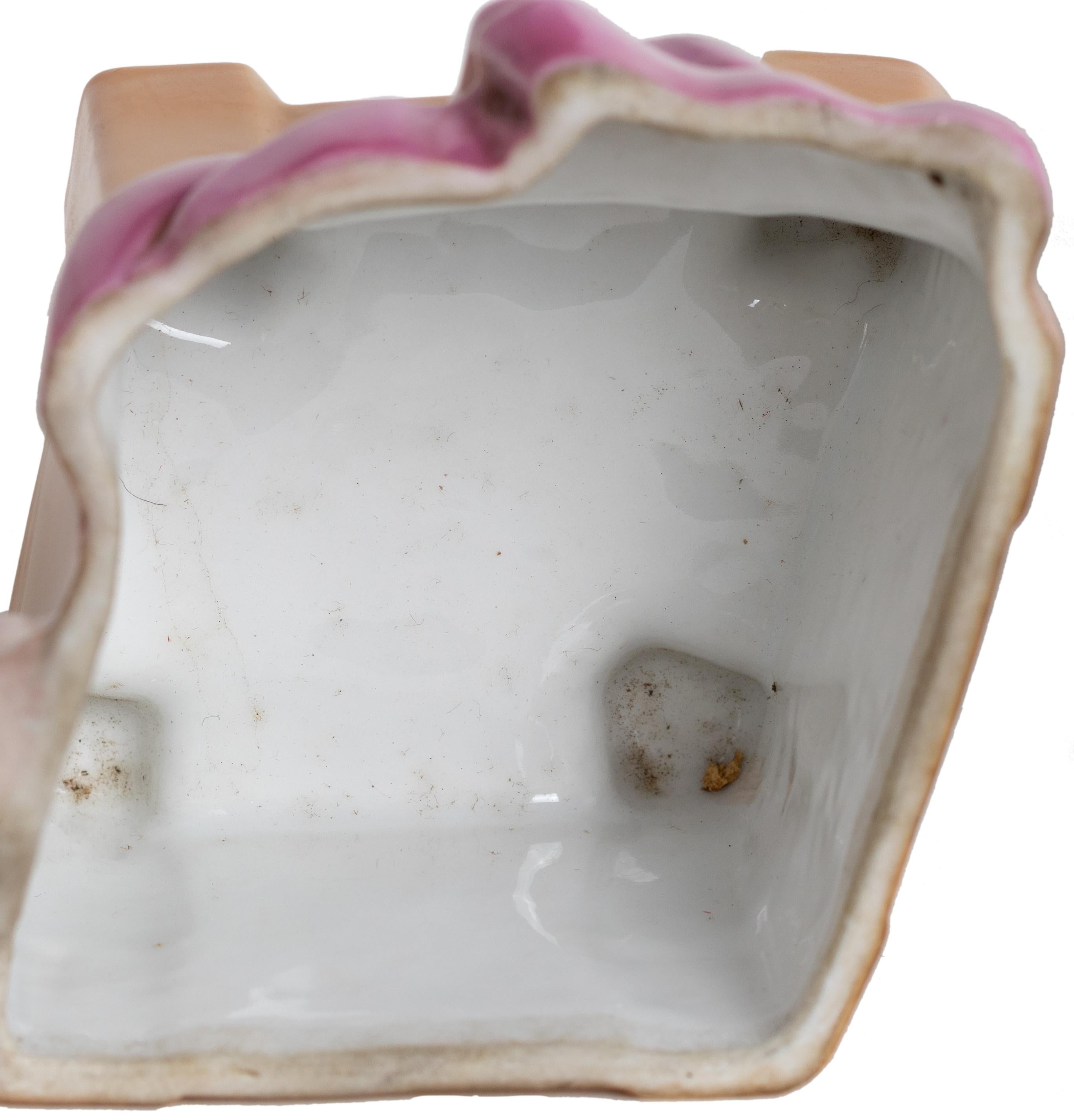Boîte à poudre Art déco avec femme et miroir, années 1930 en vente 5