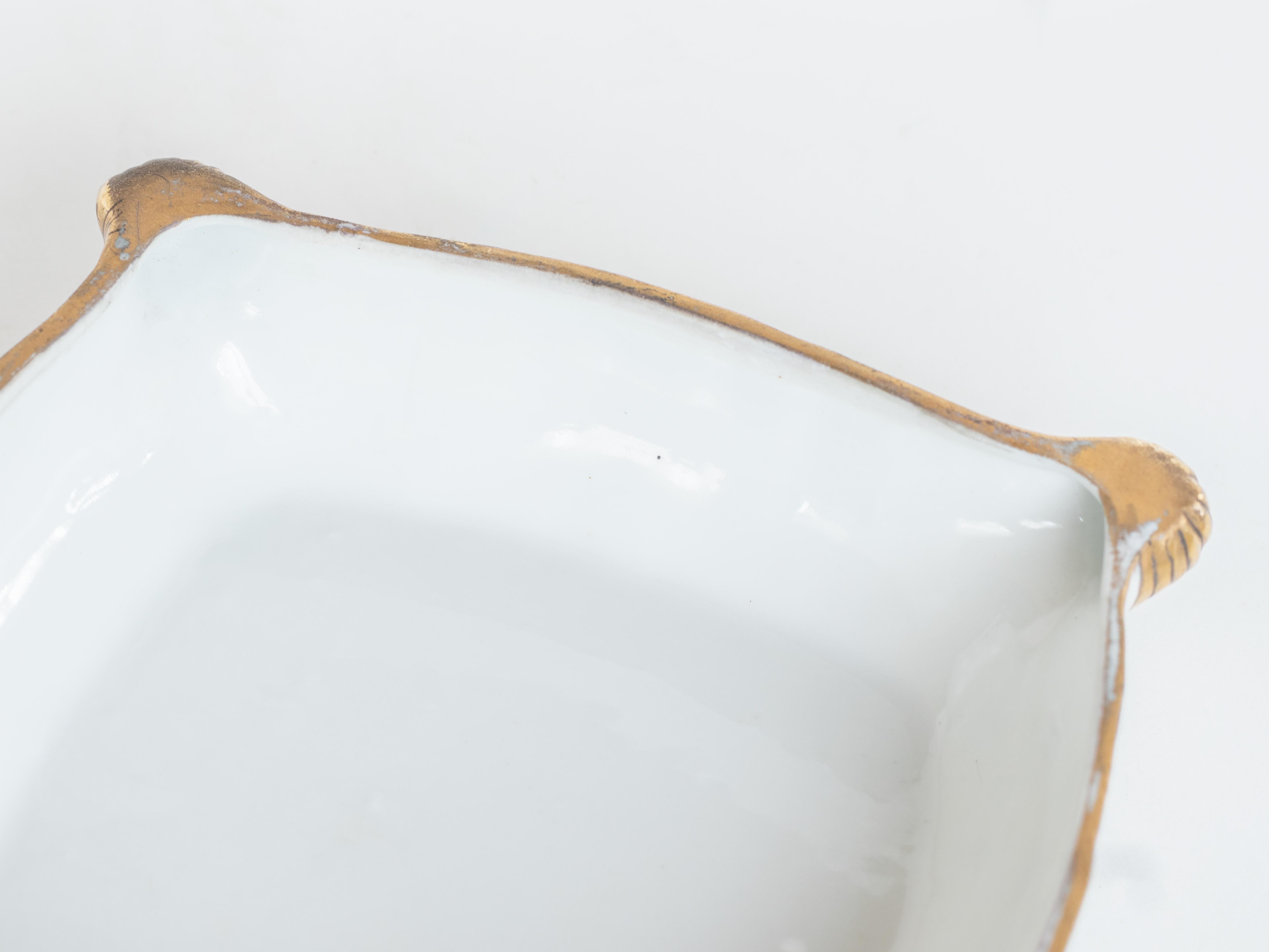 Boîte à bijoux à poudre en porcelaine Art déco avec dame par Kosso, Allemagne, 20e siècle en vente 9