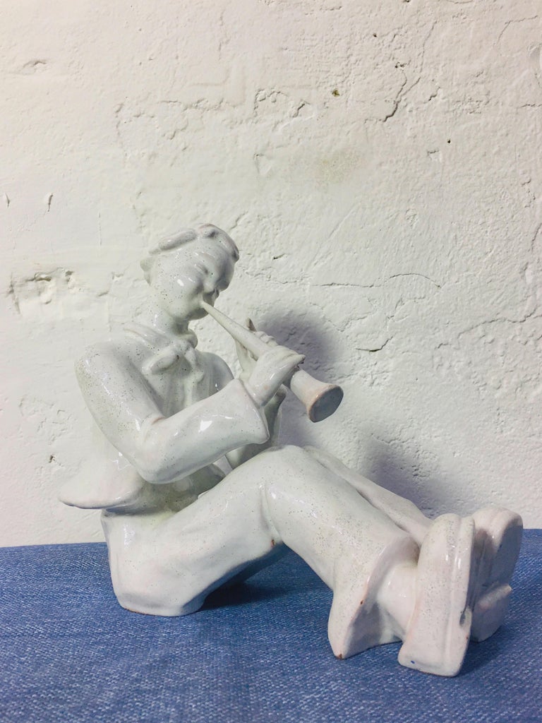 Art Deco Porcelain Sculpture For Sale at 1stDibs