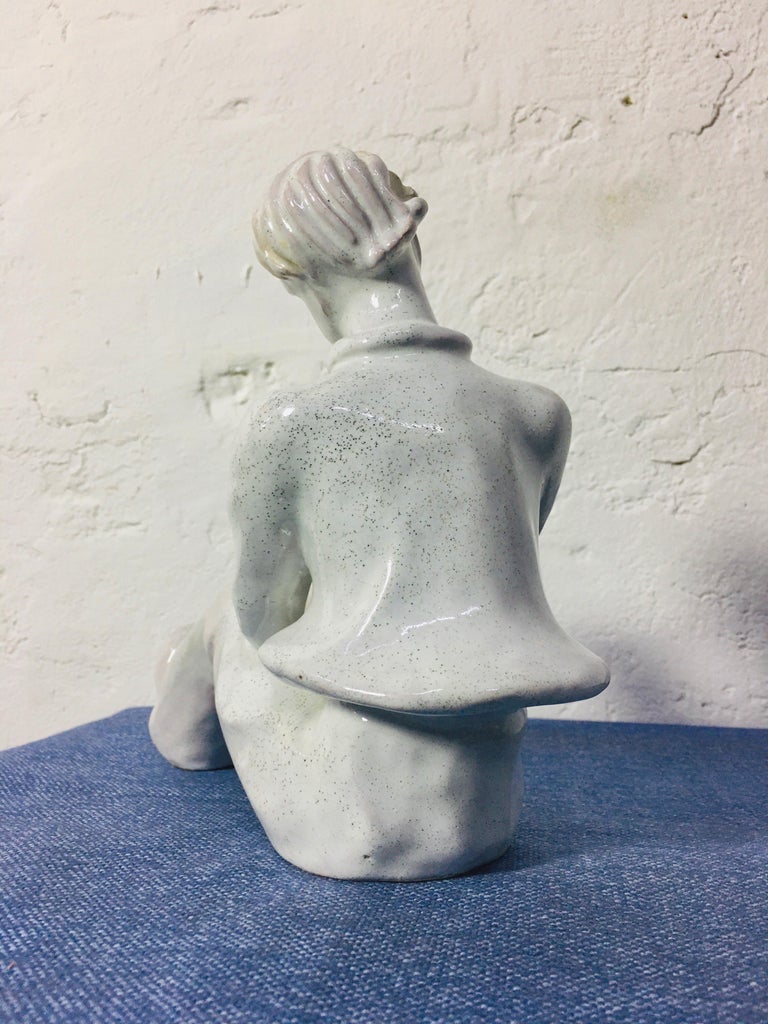 Art Deco Porcelain Sculpture For Sale at 1stDibs