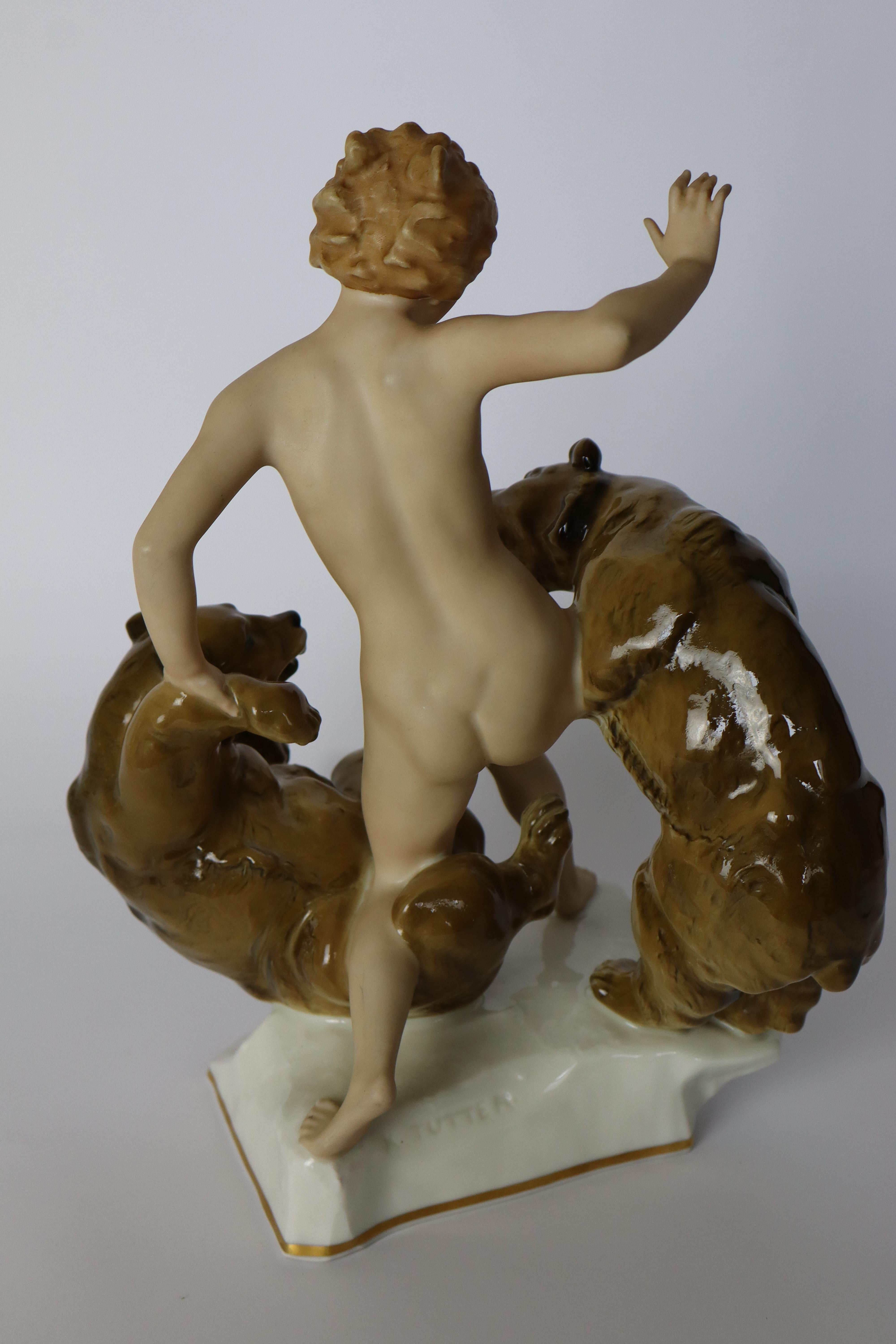 Tedesco Statua in porcellana Art-déco: 