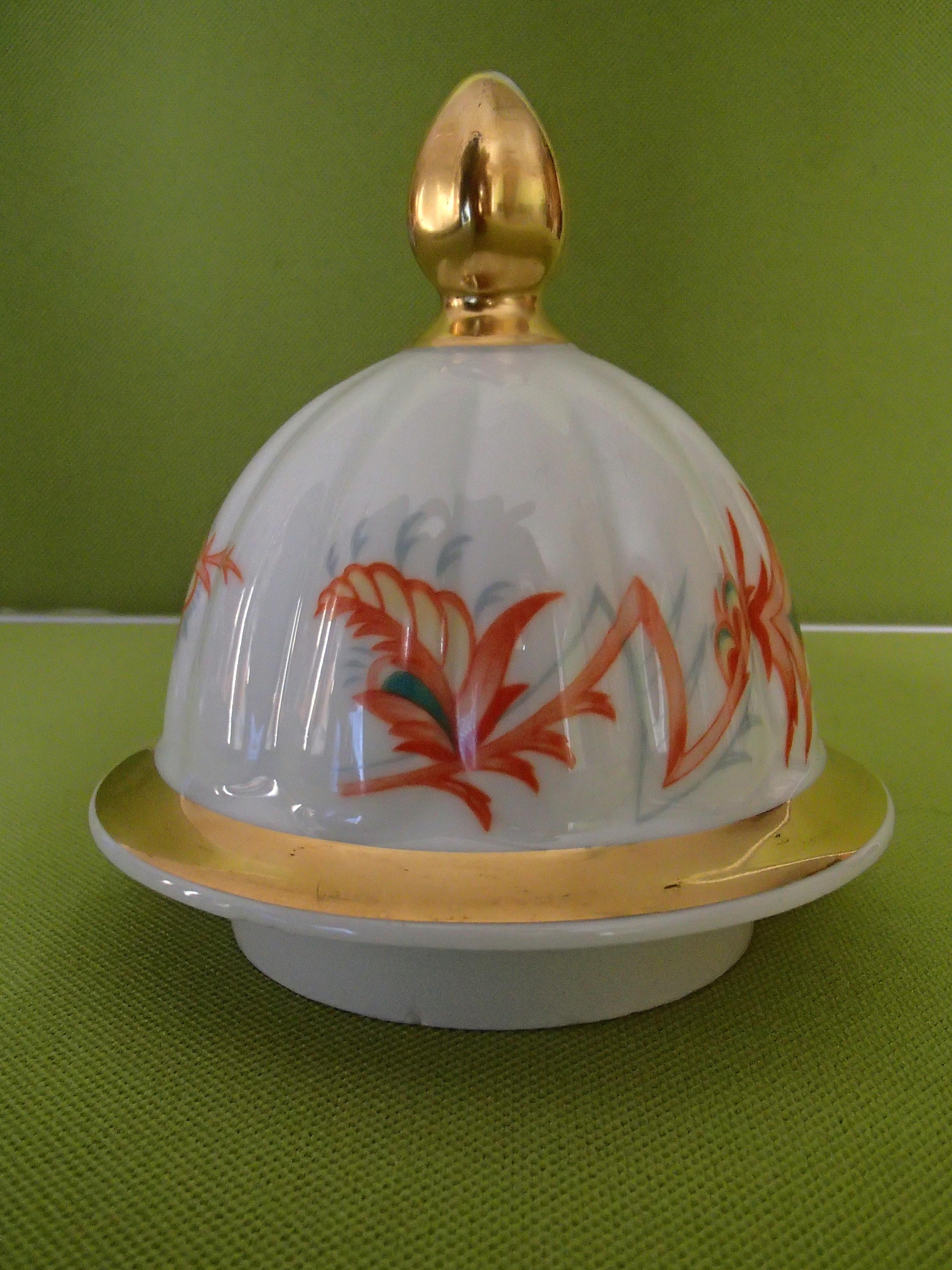 Vase en porcelaine Art déco avec couvercle de THOMAS Bavaria avec fleurs cubistes  en vente 7