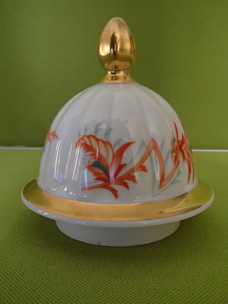 Art Deco porcelain vase with lid by THOMAS Bavaria with
