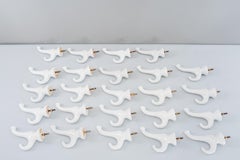 Art Deco Porcelain Wall Hooks Vienna, circa 1920s