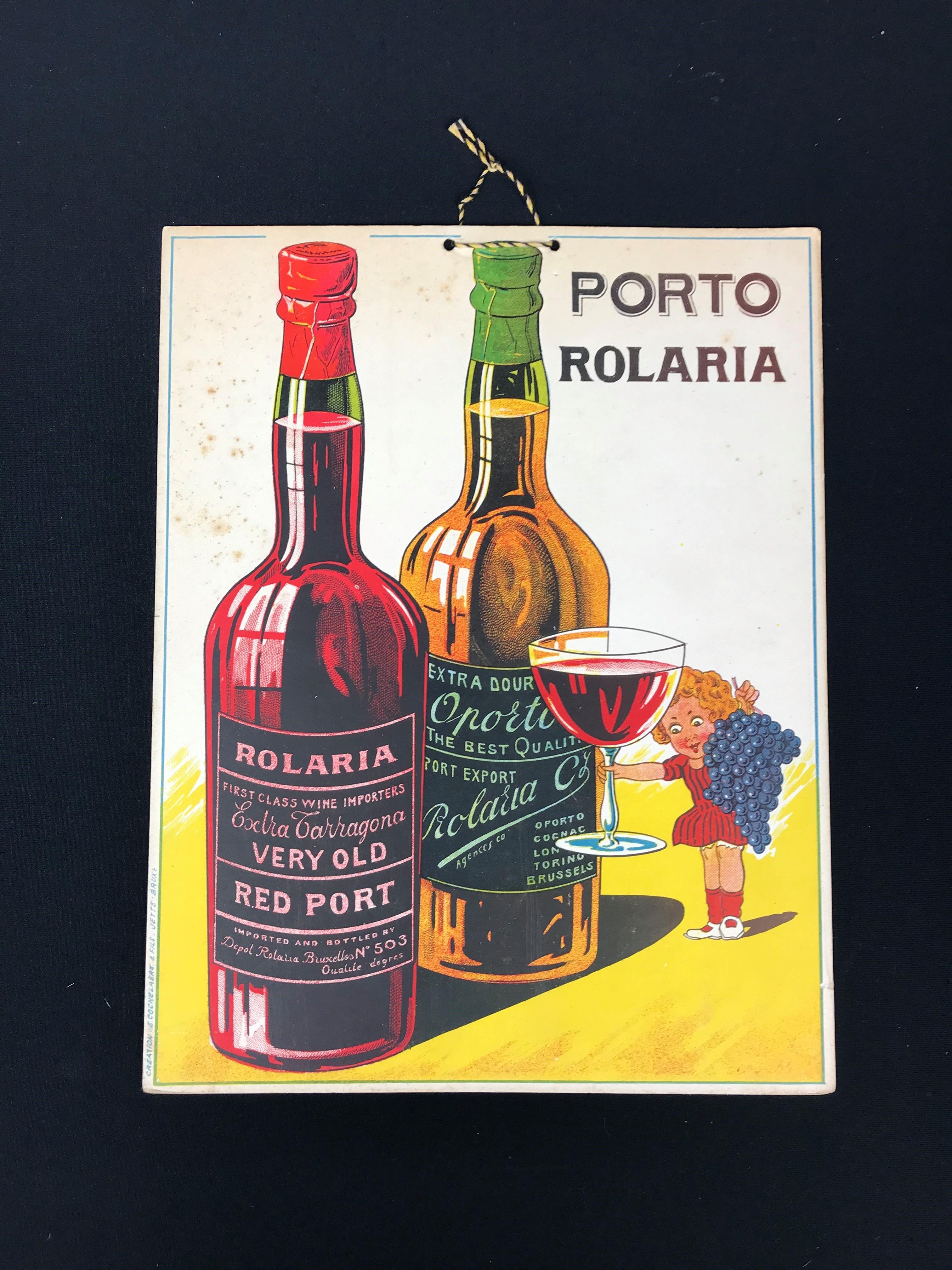Art Deco Port Advertising Sign, 1930s For Sale 10