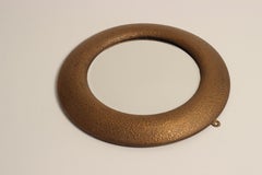 Art Deco Portal Mirror with Textured, Gilt Gesso Surround and Bevelled Glass