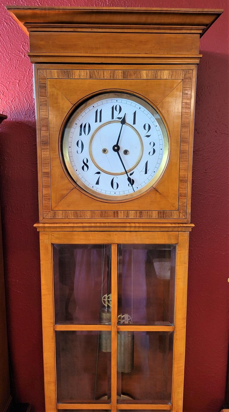 Austrian Art Deco Portois and Fix Viennese Tall Case Clock For Sale