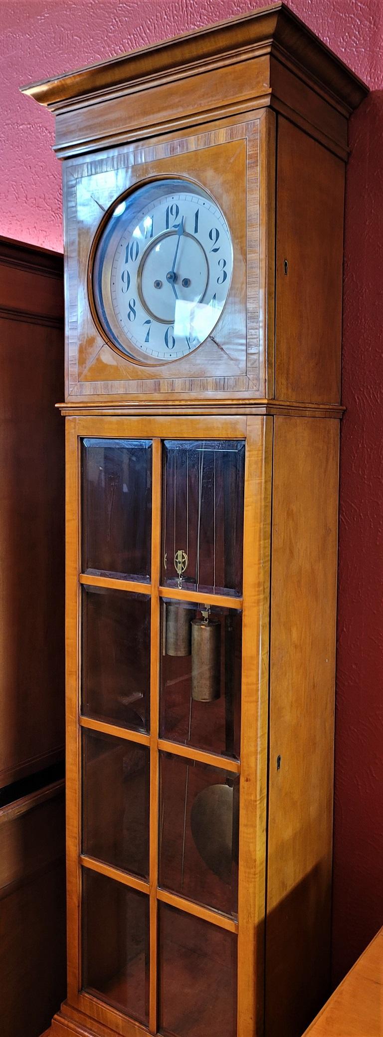 Art Deco Portois and Fix Viennese Tall Case Clock In Fair Condition For Sale In Dallas, TX