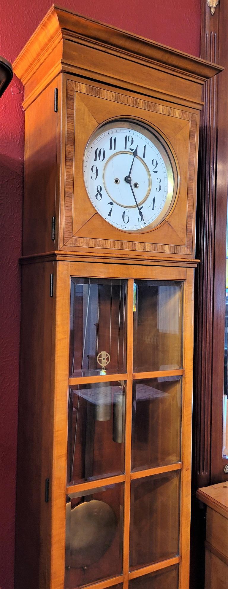 Brass Art Deco Portois and Fix Viennese Tall Case Clock For Sale