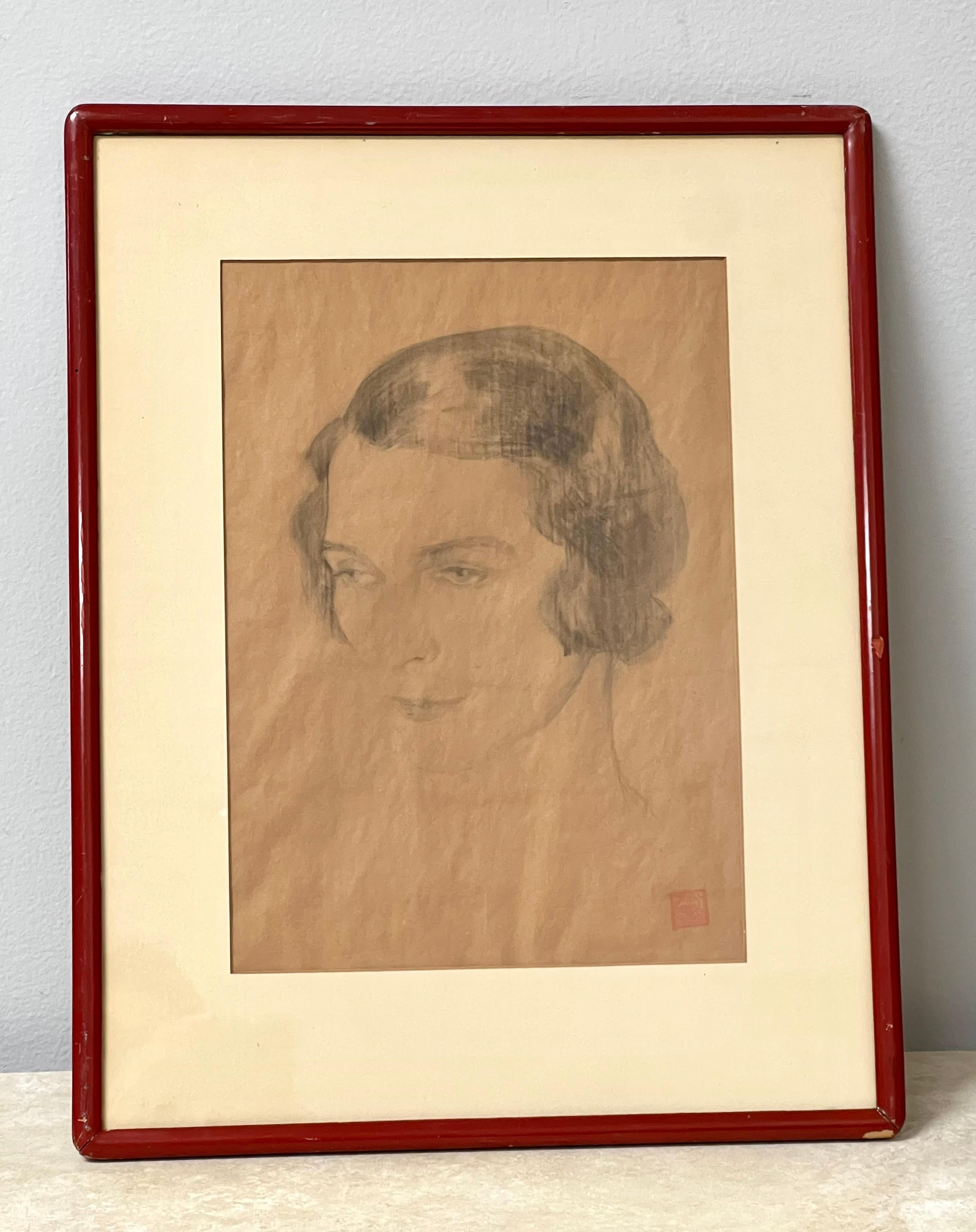 Art-Déco-Porträt von John Melza Sitton (amerikanisch) im Angebot
