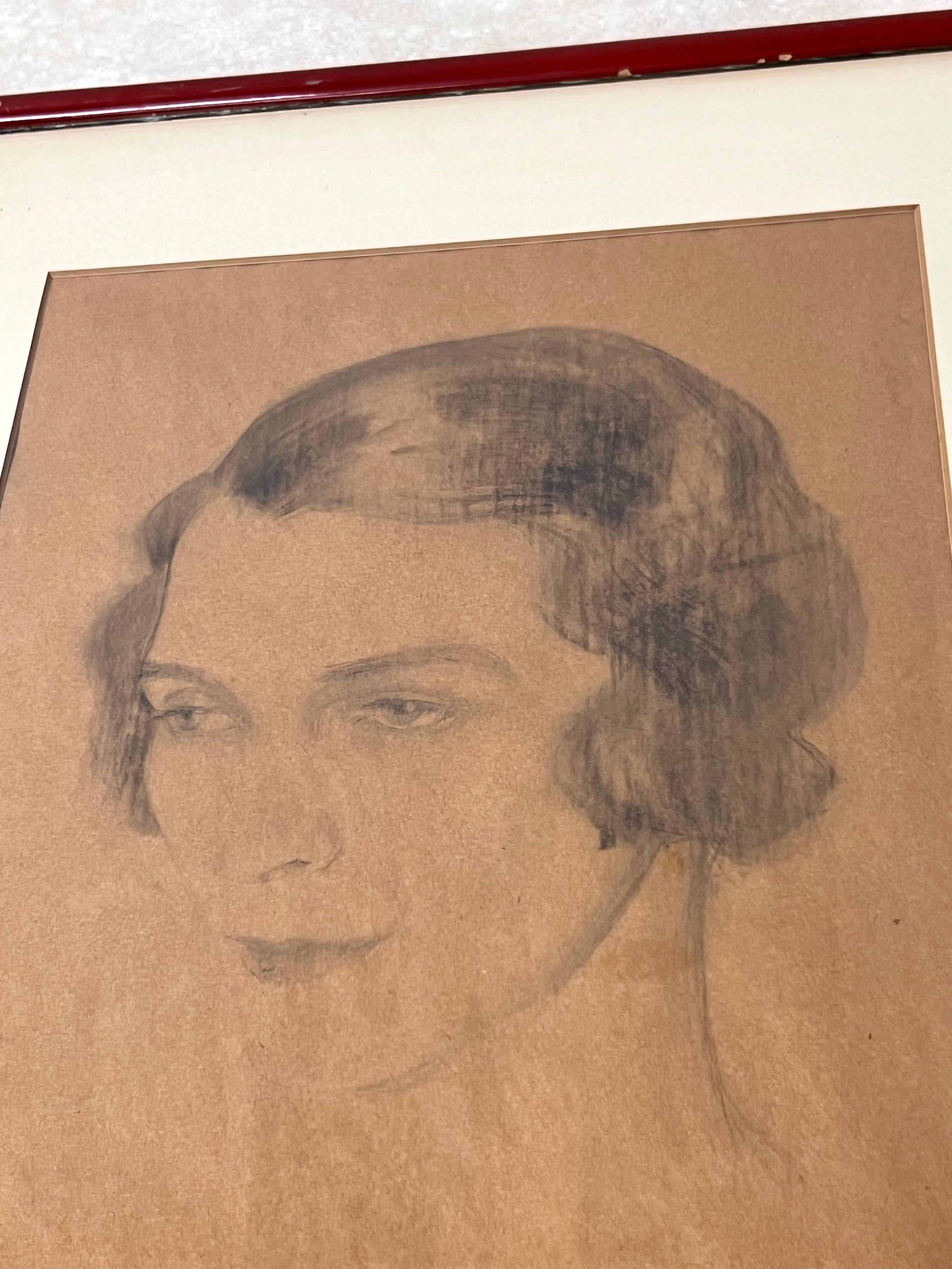 Art-Déco-Porträt von John Melza Sitton (Frühes 20. Jahrhundert) im Angebot