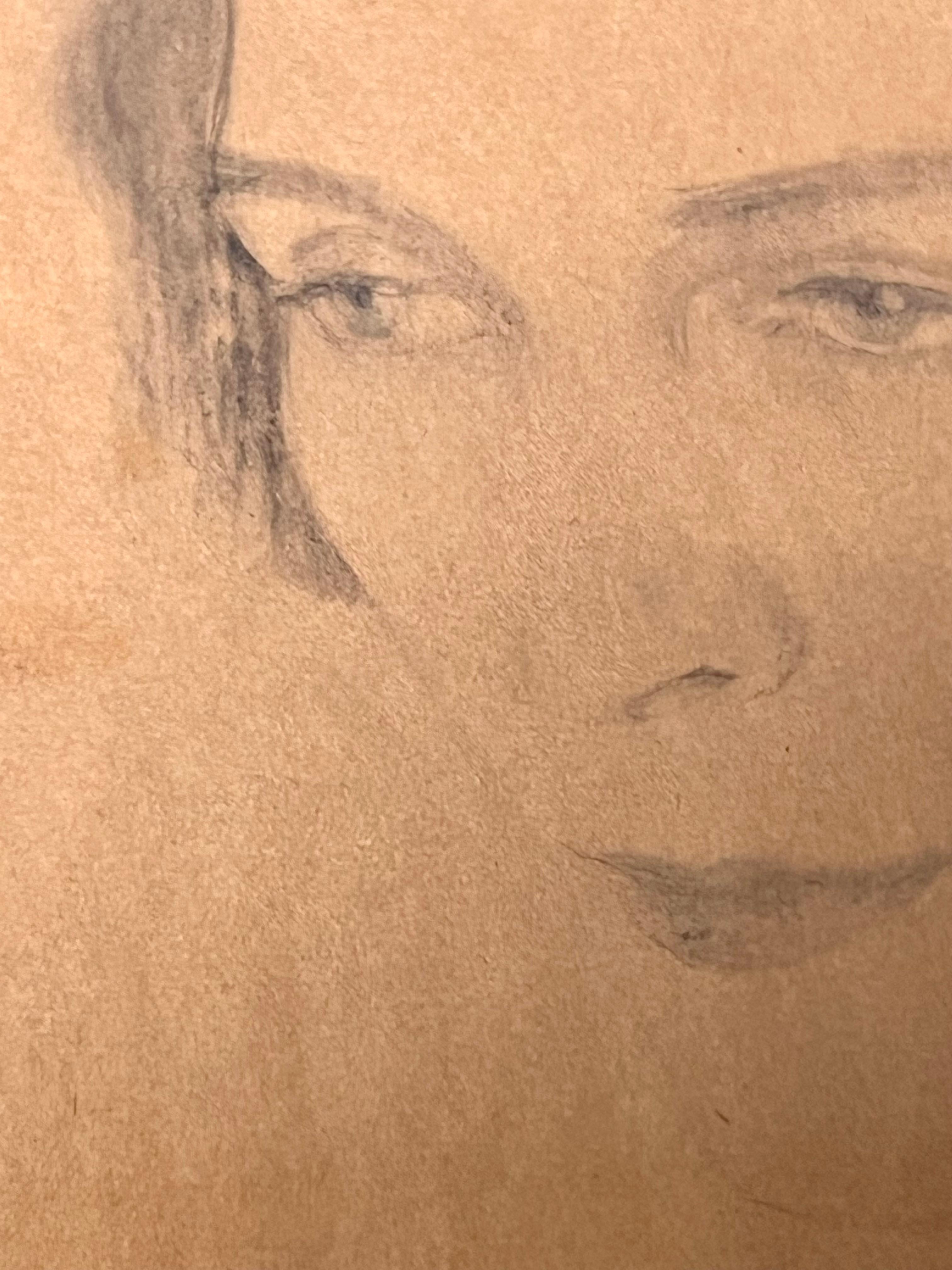 Art-Déco-Porträt von John Melza Sitton (Papier) im Angebot