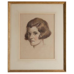 Portrait Art déco d'une jeune femme, Angleterre, 1933