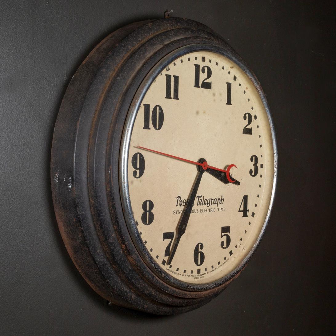 20th Century Art Deco Postal Telegraph Synchronous Clock c.1930 For Sale