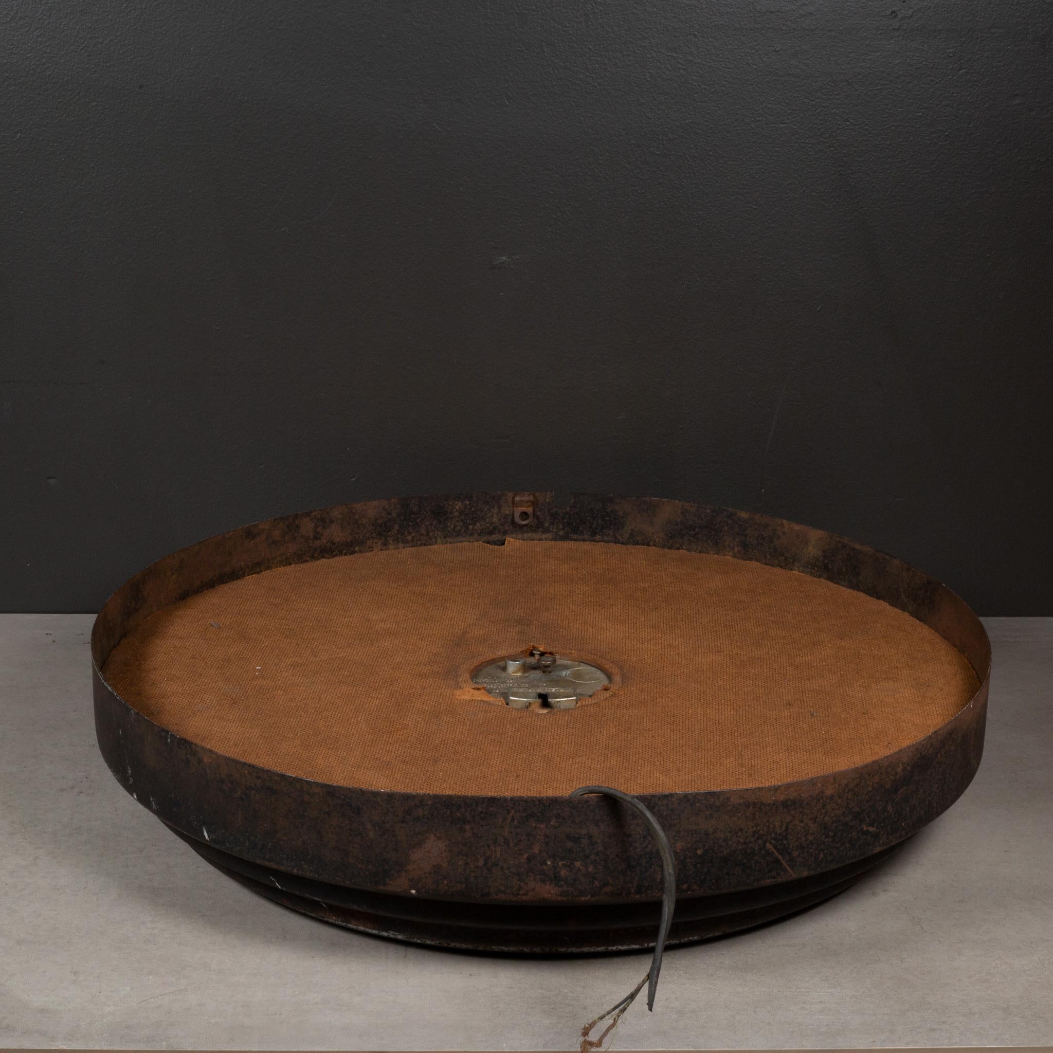 Glass Art Deco Postal Telegraph Synchronous Clock c.1930 For Sale