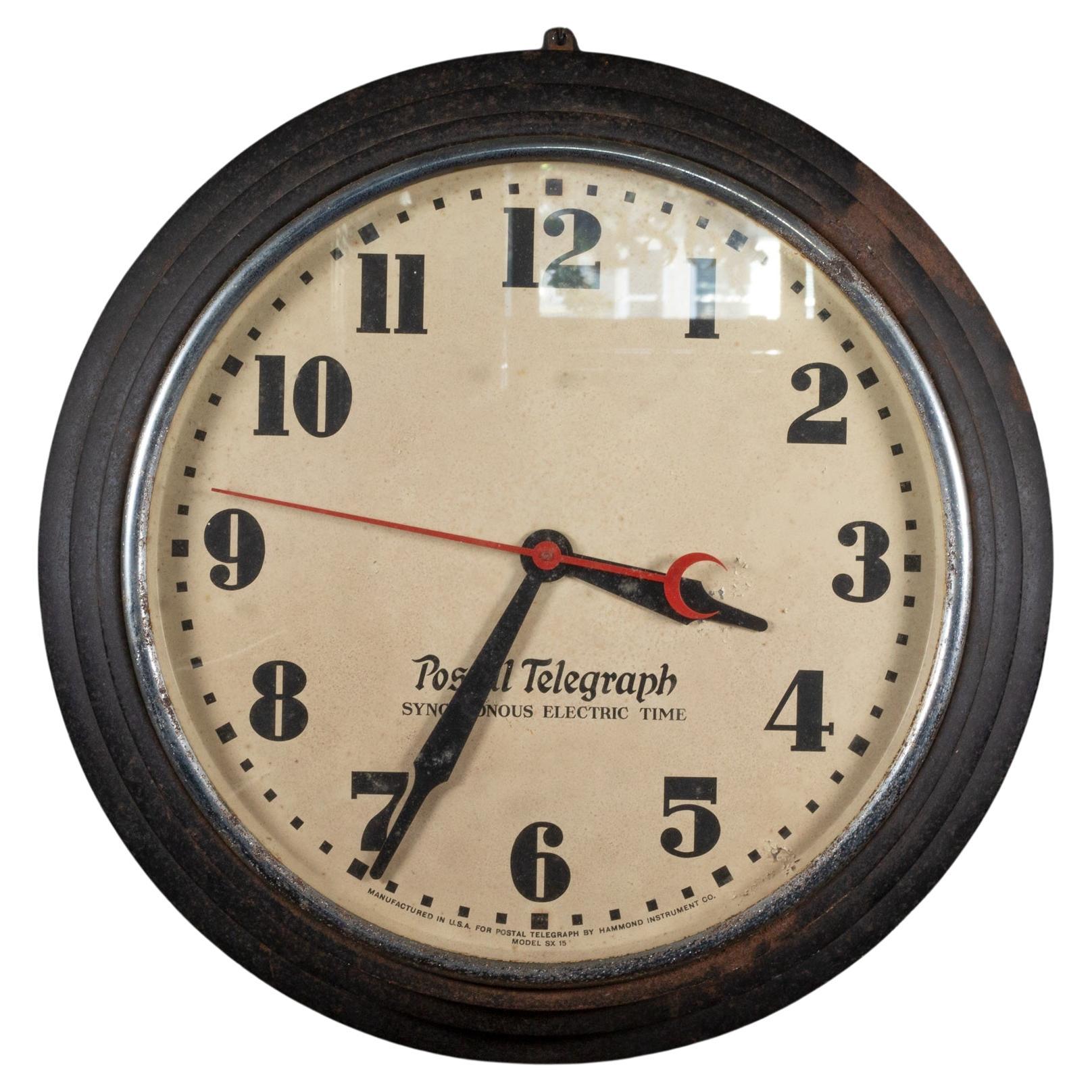Art Deco Machine Age Wall Clock Hammond Synchronous at Art Deco Machine Age Wall Clock Hammond Synchronous at