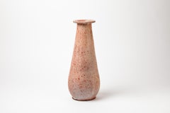 Art Deco Pottery Pink Vase Attributed to Jacques Lenoble French Ceramic Vase