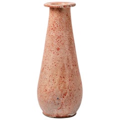 Art Deco Pottery Pink Vase Attributed to Jacques Lenoble French Ceramic Vase