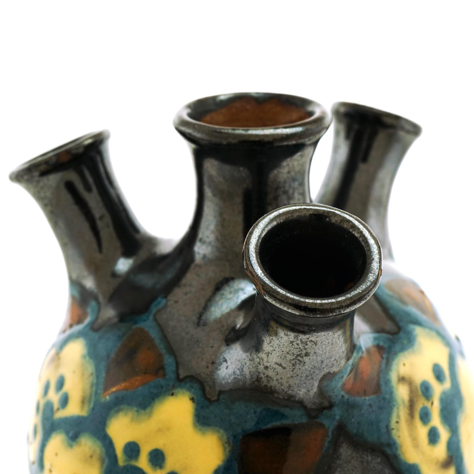 Art Deco Pottery Vase by Paul Jacquet 2