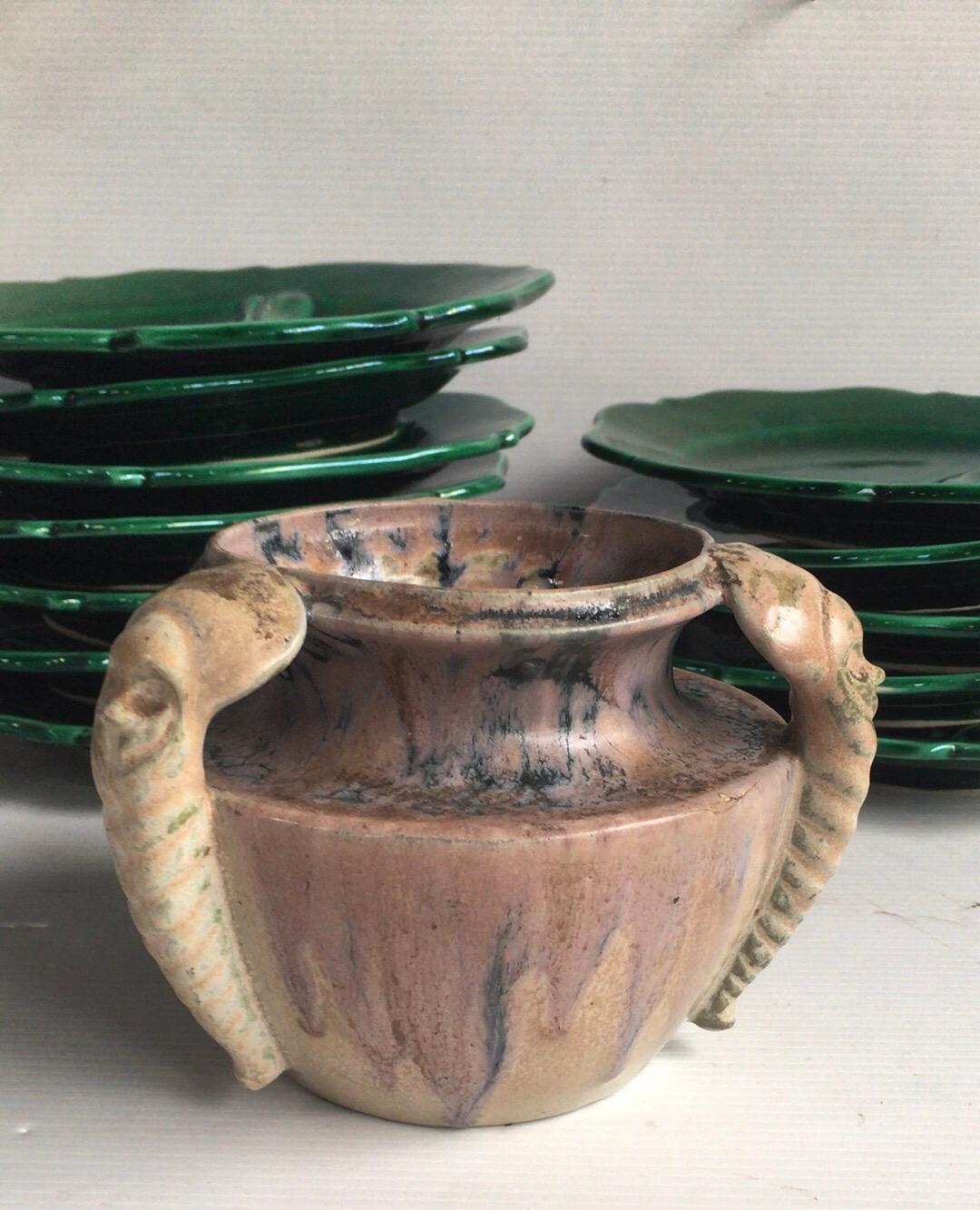Vase en poterie Art déco Charles Greber, vers 1930 Bon état - En vente à Austin, TX