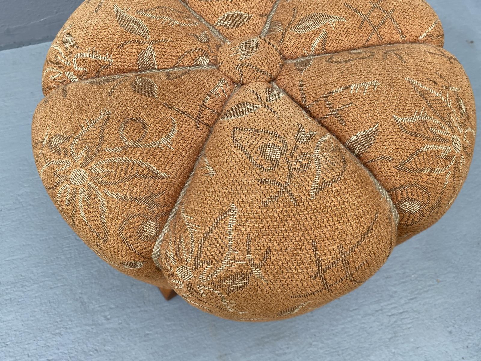 Art Deco Pouffe by Jindřich Halabala, 1950s, Czechoslovakia 5