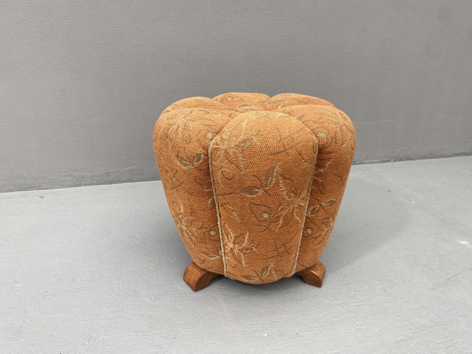20th Century Art Deco Pouffe by Jindřich Halabala, 1950s, Czechoslovakia