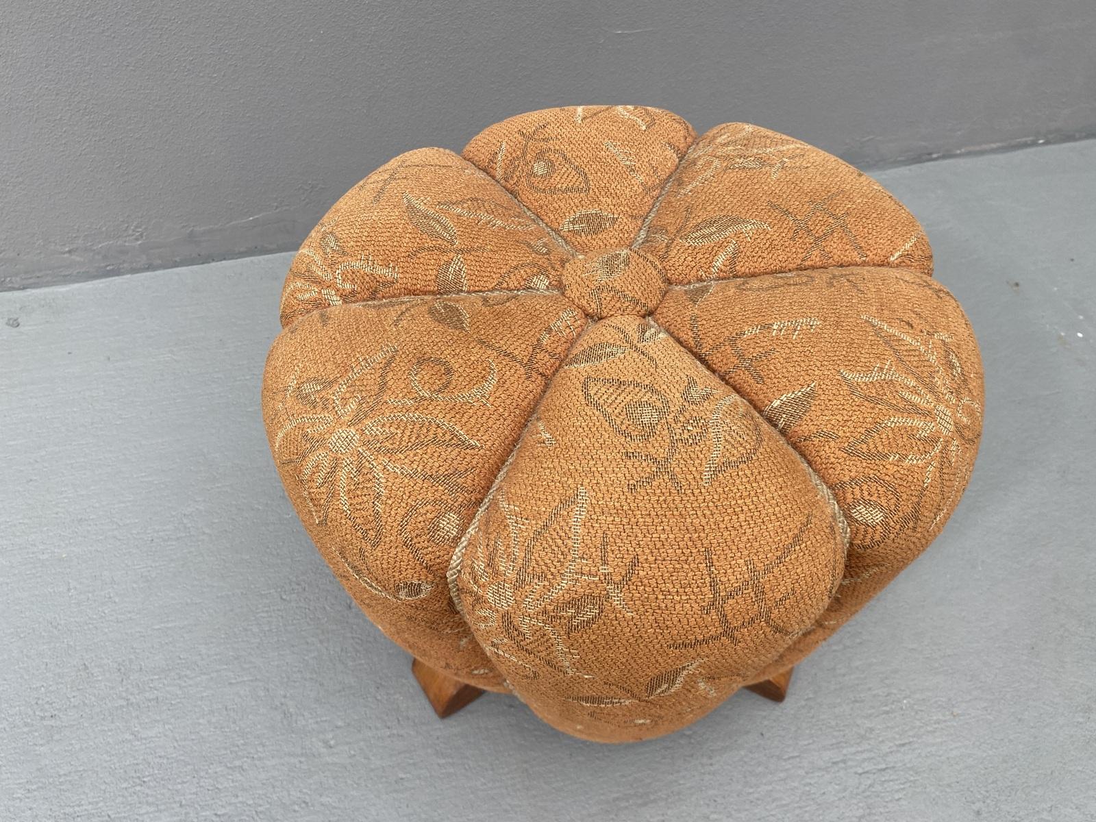 Art Deco Pouffe by Jindřich Halabala, 1950s, Czechoslovakia 1