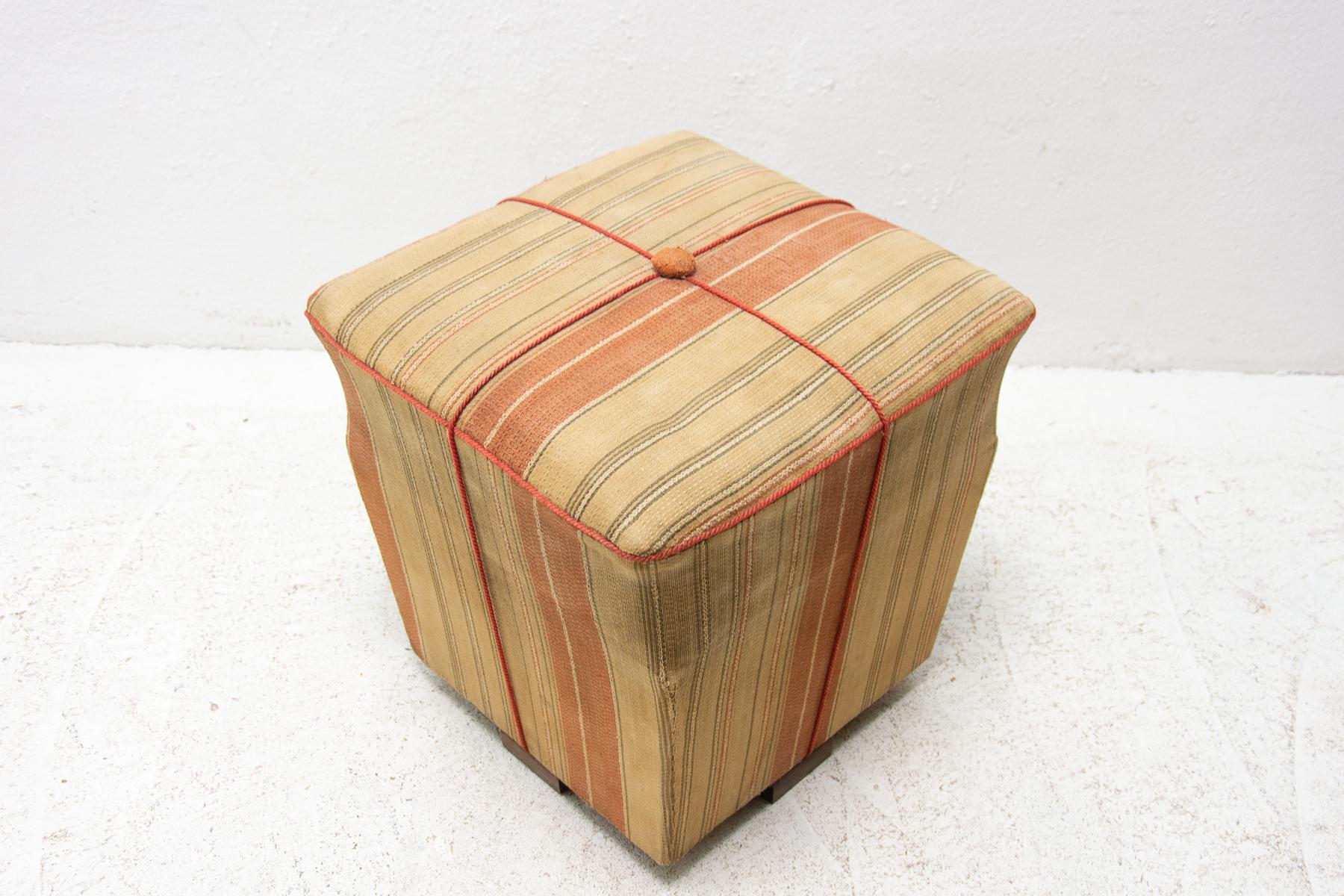 Art Deco Pouffe by Jindřich Halabala for Up Zavody, 1940's In Good Condition In Prague 8, CZ