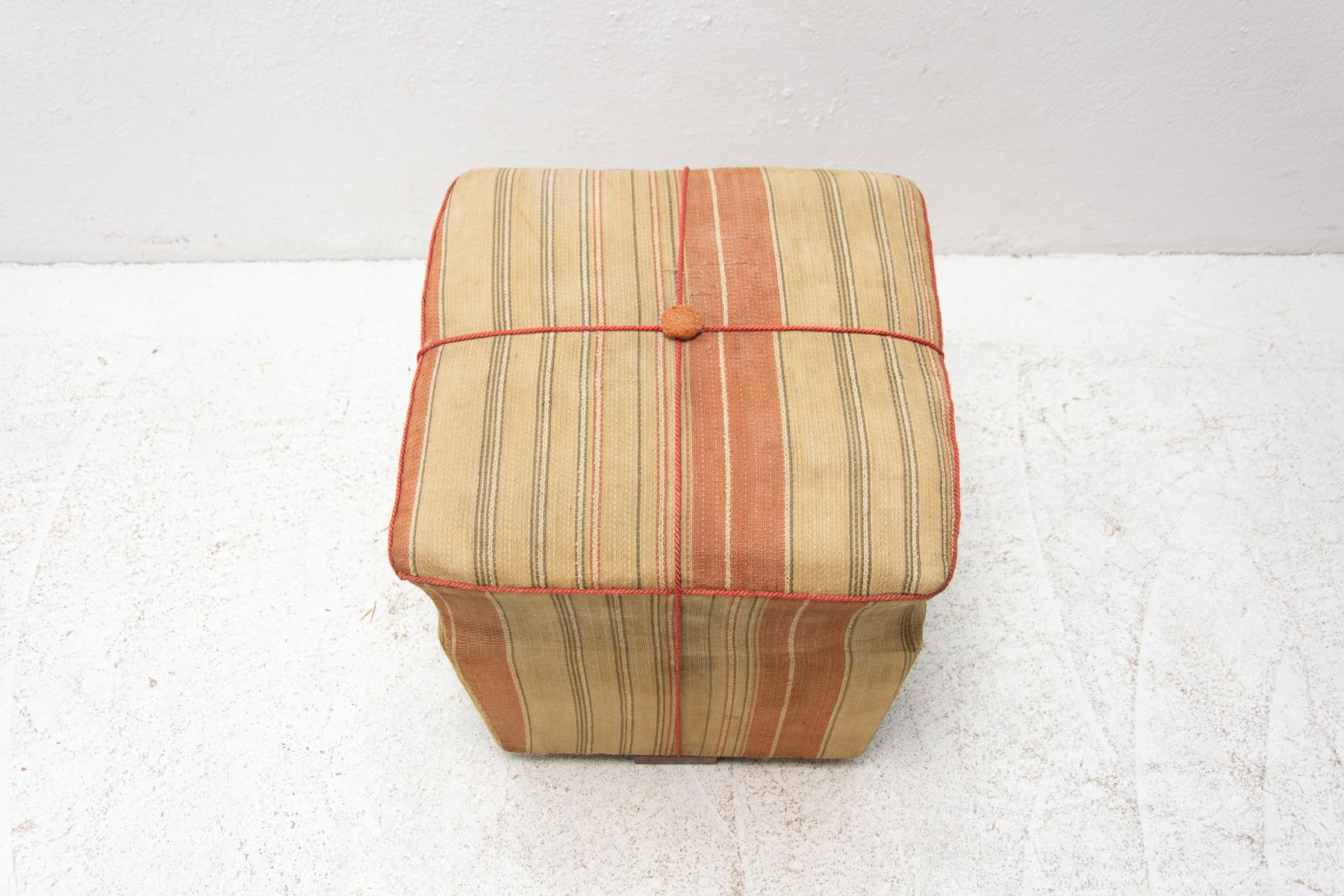 20th Century Art Deco Pouffe by Jindřich Halabala for Up Zavody, 1940's