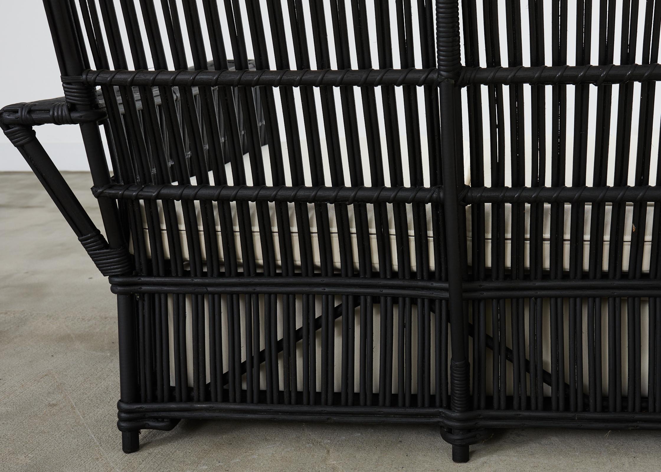 Art Deco President's Rattan Sofa Lounge Chairs Living Room Set For Sale 4