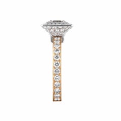 Art Deco Princess cut Diamond Ring in Rose Gold by Zoltan David