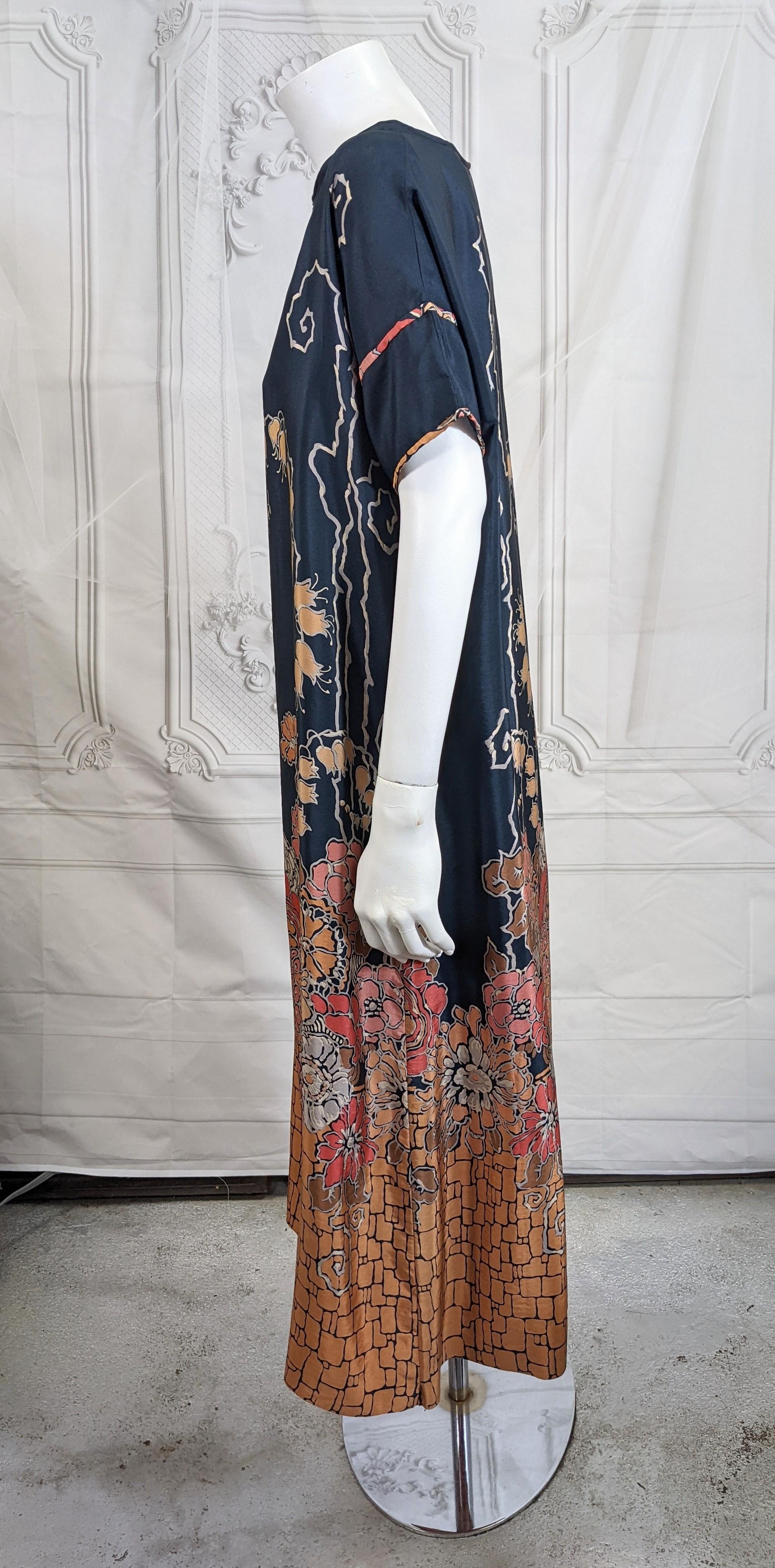  Art Deco Print Afternoon Dress In Excellent Condition For Sale In New York, NY