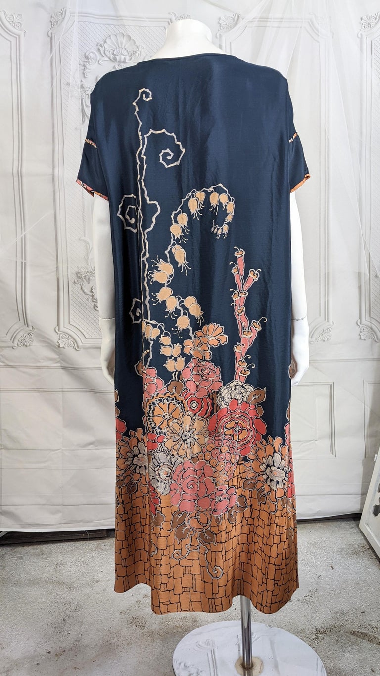  Art Deco Print Afternoon Dress For Sale 1